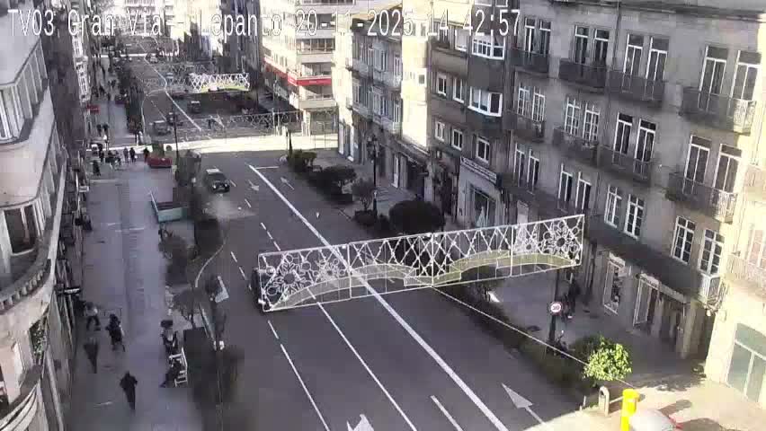 Avenida Gran Vía Avenue & Rua Lepanto Live Cam - Pontevedra, Galicia, Spain