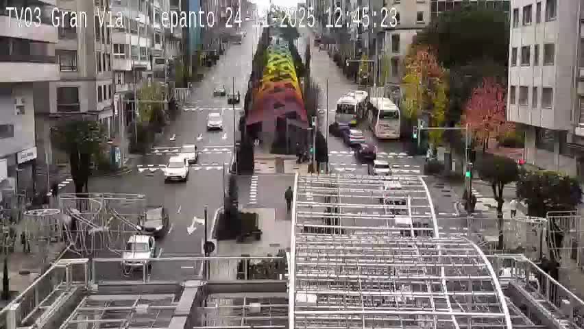 Avenida Gran Vía Avenue & Rua Lepanto Live Cam - Pontevedra, Galicia, Spain