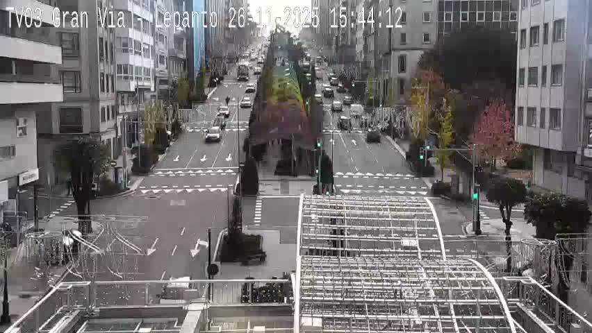 Avenida Gran Vía Avenue & Rua Lepanto Live Cam - Pontevedra, Galicia, Spain