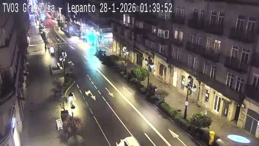 Avenida Gran Vía Avenue & Rua Lepanto Live Cam - Pontevedra, Galicia, Spain