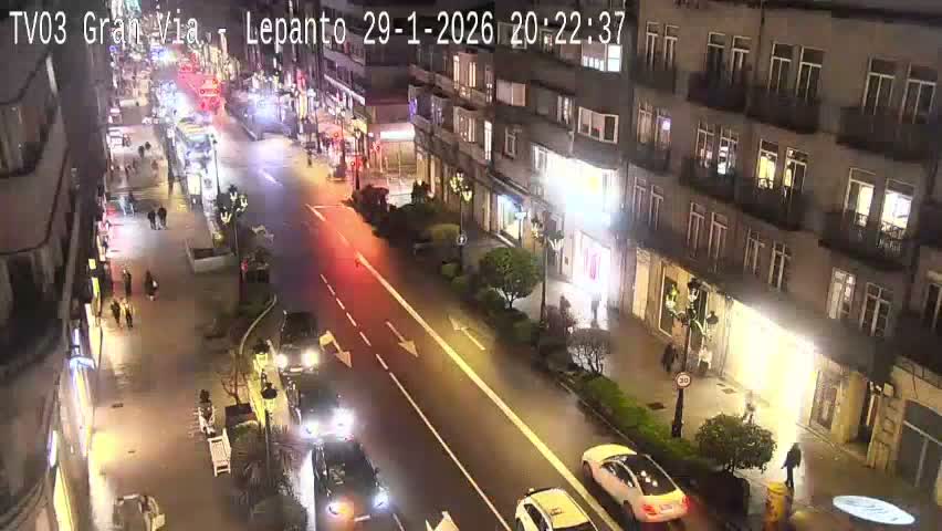 Avenida Gran Vía Avenue & Rua Lepanto Live Cam - Pontevedra, Galicia, Spain