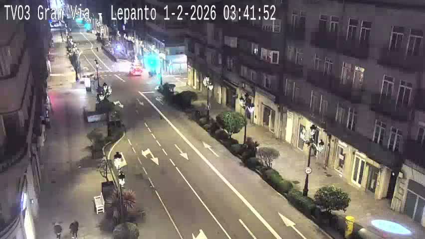 Avenida Gran Vía Avenue & Rua Lepanto Live Cam - Pontevedra, Galicia, Spain