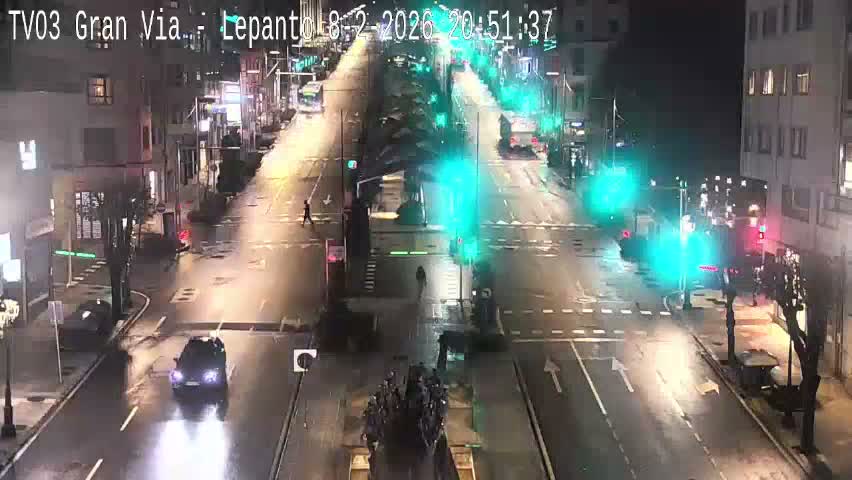 Avenida Gran Vía Avenue & Rua Lepanto Live Cam - Pontevedra, Galicia, Spain