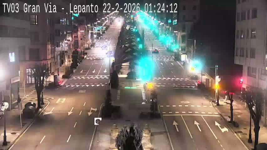 Avenida Gran Vía Avenue & Rua Lepanto Live Cam - Pontevedra, Galicia, Spain