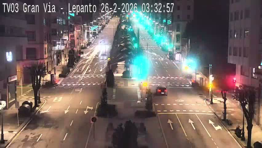 Avenida Gran Vía Avenue & Rua Lepanto Live Cam - Pontevedra, Galicia, Spain