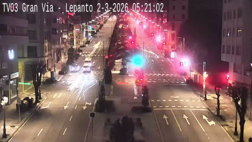 Avenida Gran Vía Avenue & Rua Lepanto Live Cam - Pontevedra, Galicia, Spain