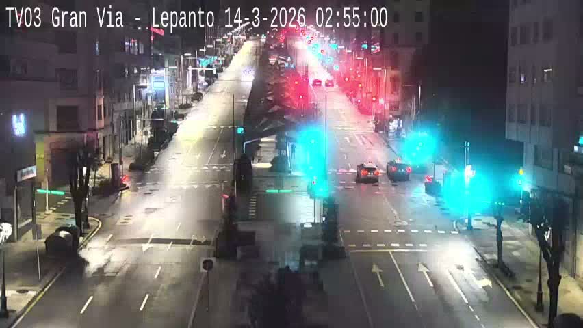 Avenida Gran Vía Avenue & Rua Lepanto Live Cam - Pontevedra, Galicia, Spain