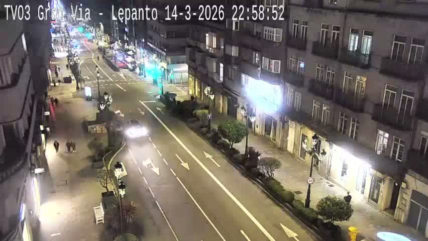 Avenida Gran Vía Avenue & Rua Lepanto Live Cam - Pontevedra, Galicia, Spain
