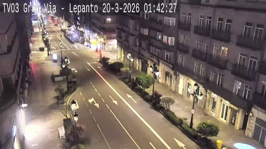 Avenida Gran Vía Avenue & Rua Lepanto Live Cam - Pontevedra, Galicia, Spain