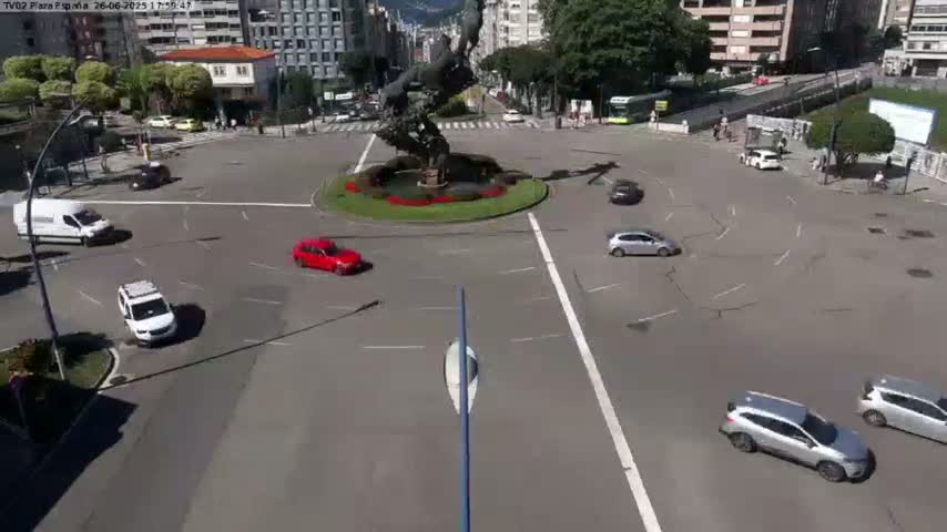Vigo, Plaza de España Square Live Cam - Pontevedra, Galicia, Spain