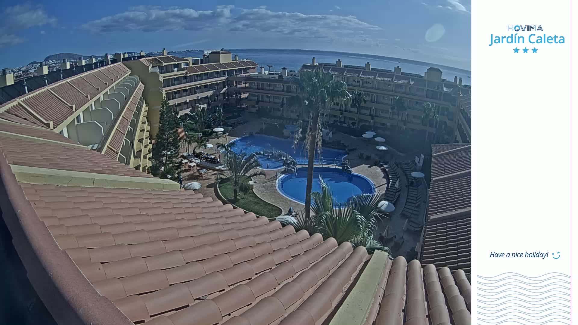 Hovima Jardín Caleta Hotel Skyline Live Cam , Adeje -  santa Cruz de Tenerife, Canary Islands, Spain