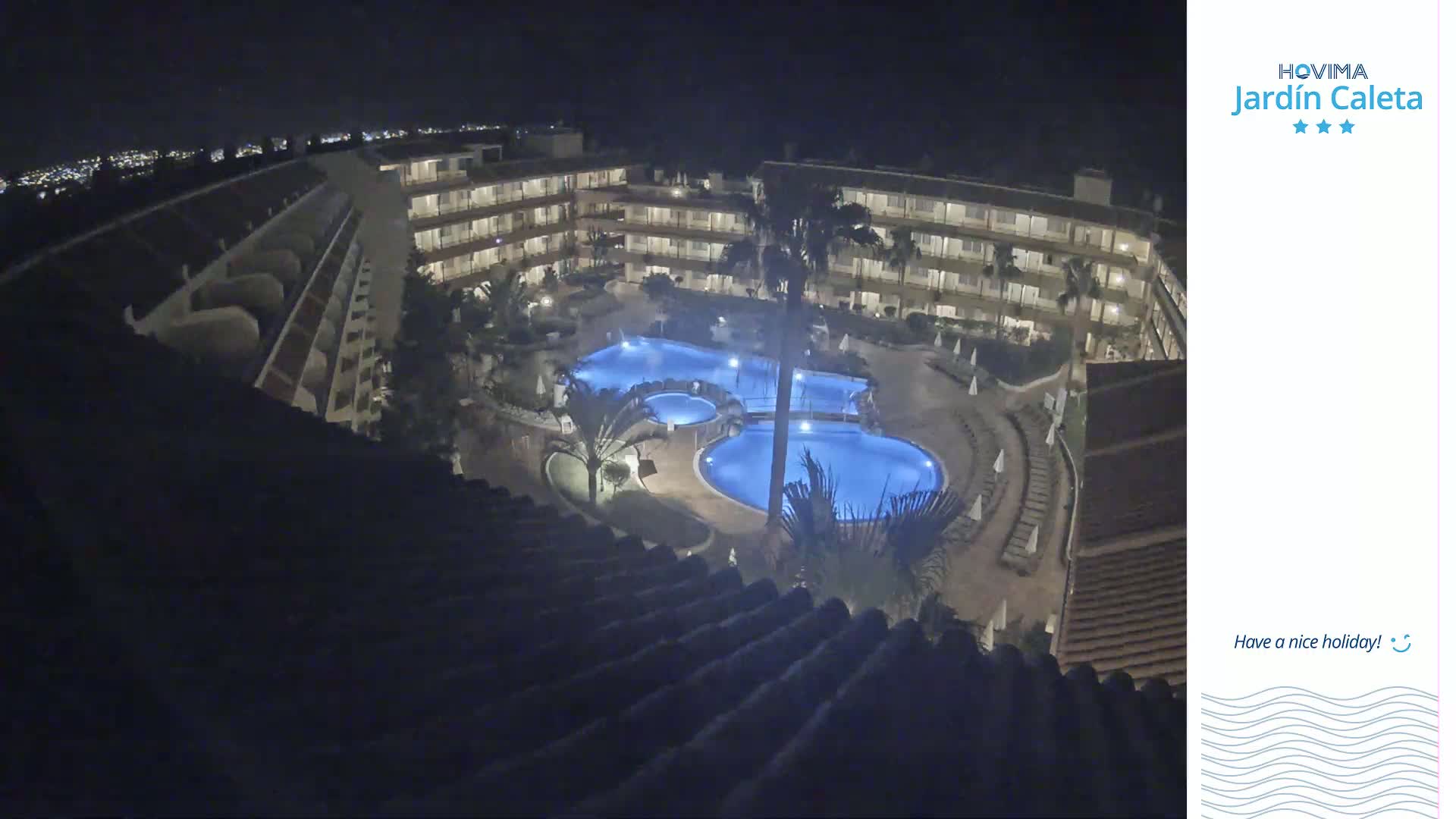 Hovima Jardín Caleta Hotel Skyline Live Cam , Adeje -  santa Cruz de Tenerife, Canary Islands, Spain