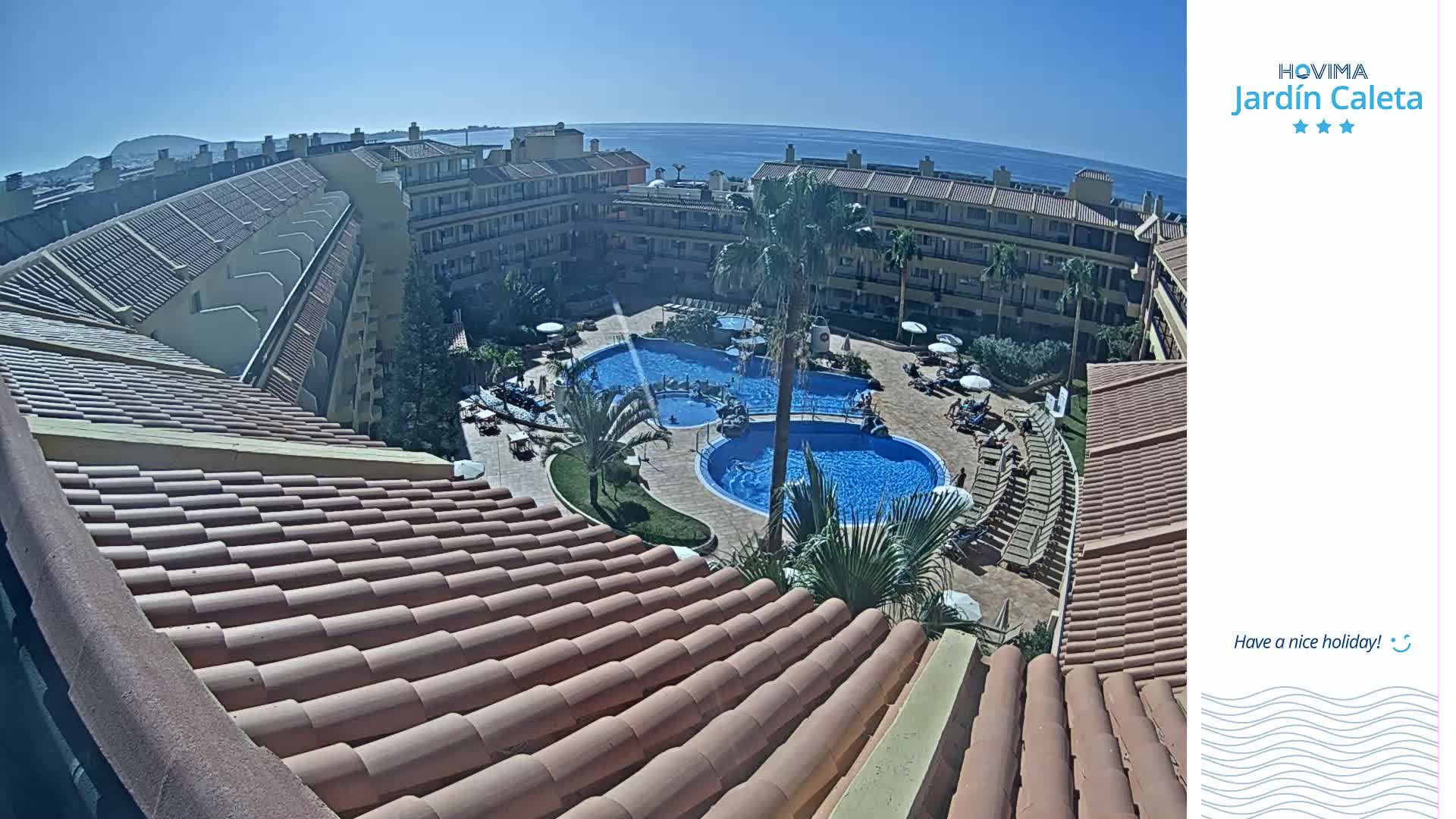 Hovima Jardín Caleta Hotel Skyline Live Cam , Adeje -  santa Cruz de Tenerife, Canary Islands, Spain