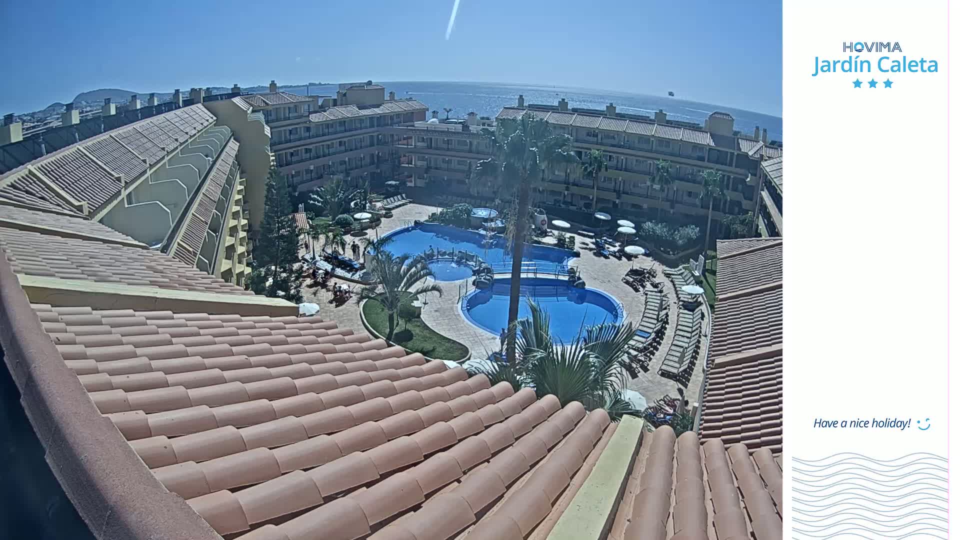 Hovima Jardín Caleta Hotel Skyline Live Cam , Adeje -  santa Cruz de Tenerife, Canary Islands, Spain