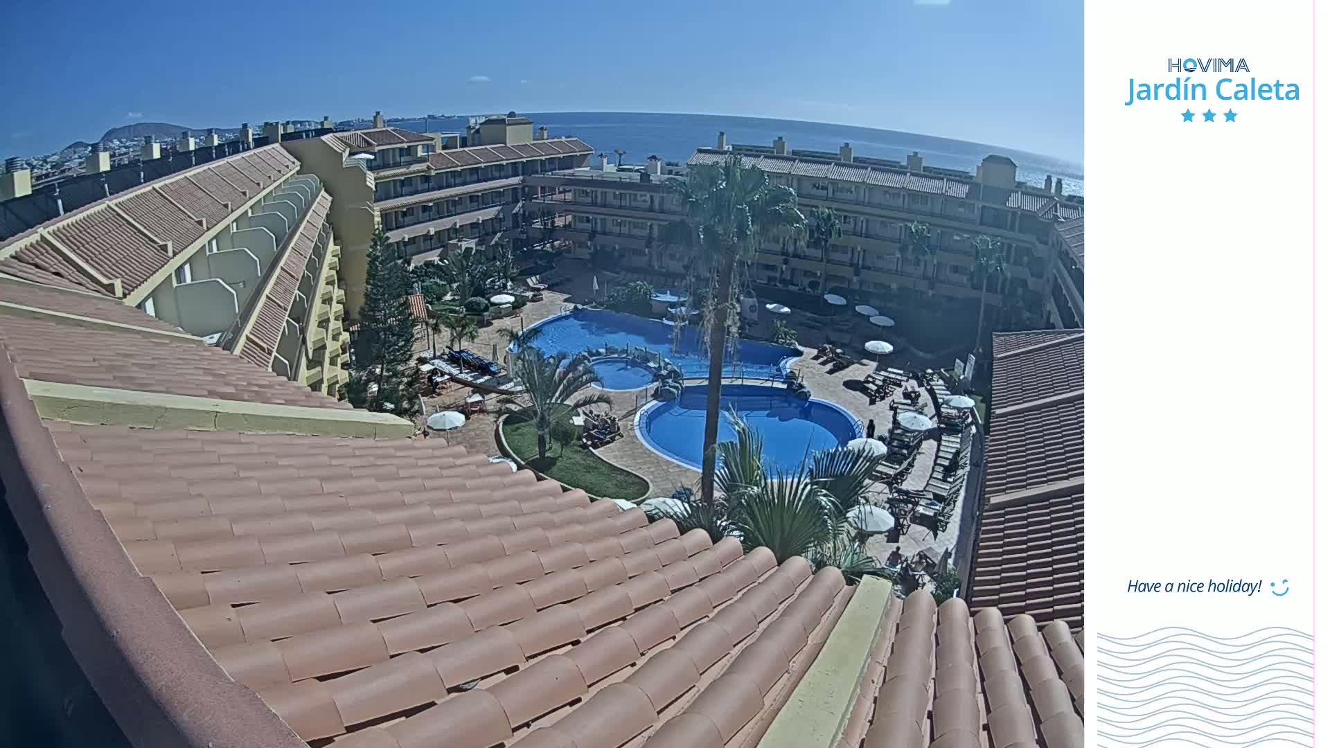 Hovima Jardín Caleta Hotel Skyline Live Cam , Adeje -  santa Cruz de Tenerife, Canary Islands, Spain