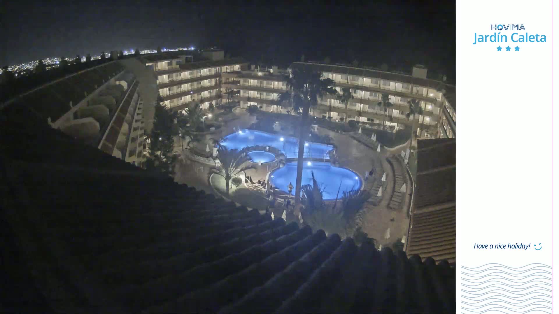 Hovima Jardín Caleta Hotel Skyline Live Cam , Adeje -  santa Cruz de Tenerife, Canary Islands, Spain