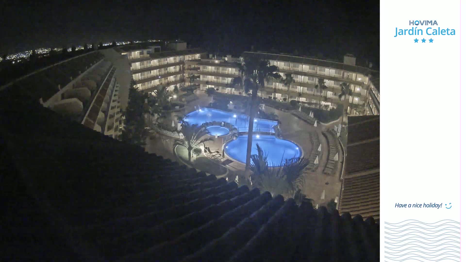 Hovima Jardín Caleta Hotel Skyline Live Cam , Adeje -  santa Cruz de Tenerife, Canary Islands, Spain