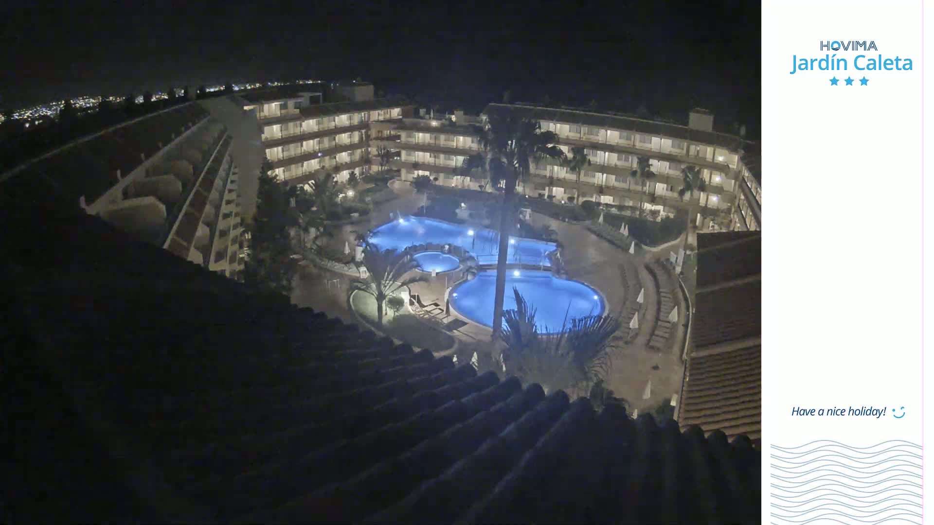 Hovima Jardín Caleta Hotel Skyline Live Cam , Adeje -  santa Cruz de Tenerife, Canary Islands, Spain
