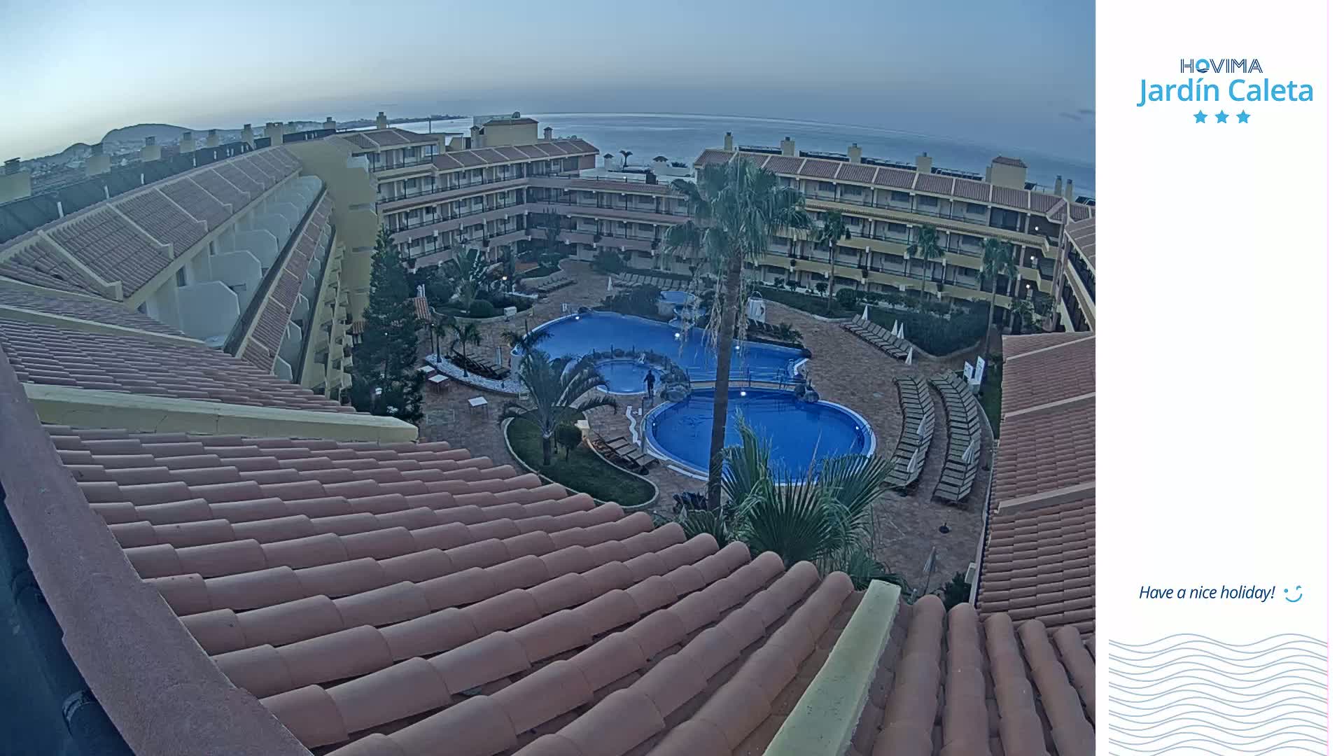 Hovima Jardín Caleta Hotel Skyline Live Cam , Adeje -  santa Cruz de Tenerife, Canary Islands, Spain