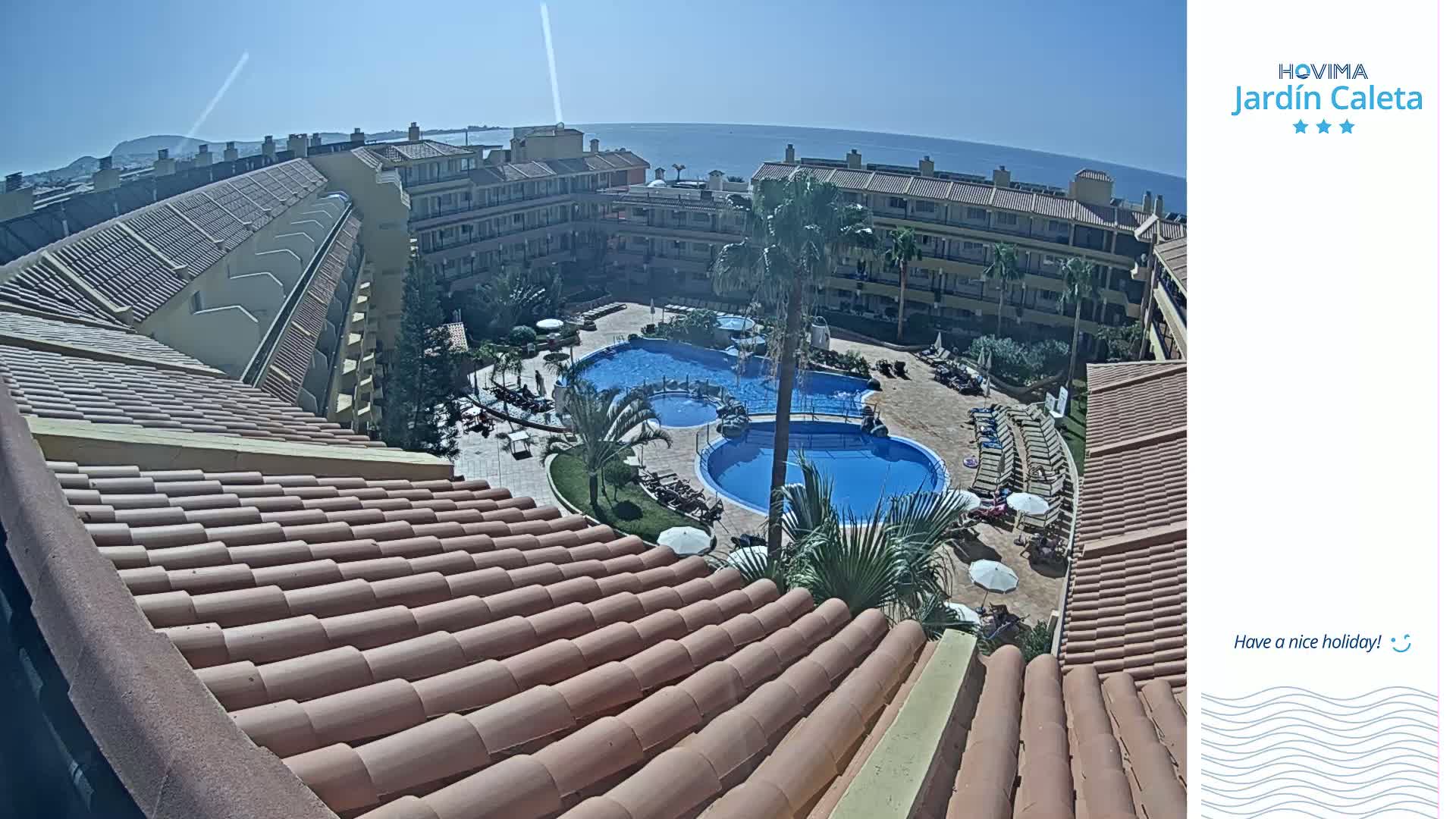 Hovima Jardín Caleta Hotel Skyline Live Cam , Adeje -  santa Cruz de Tenerife, Canary Islands, Spain