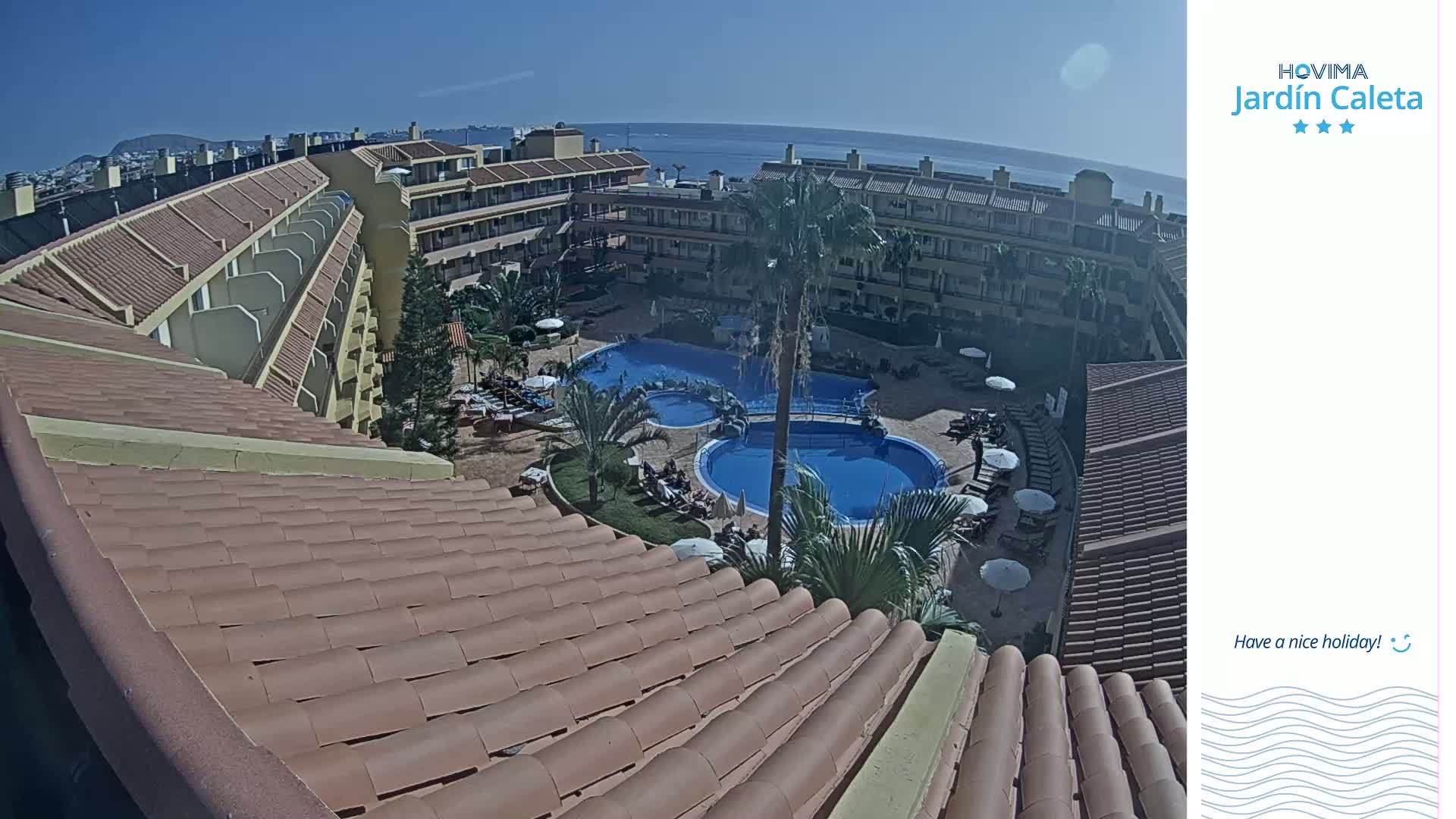 Hovima Jardín Caleta Hotel Skyline Live Cam , Adeje -  santa Cruz de Tenerife, Canary Islands, Spain