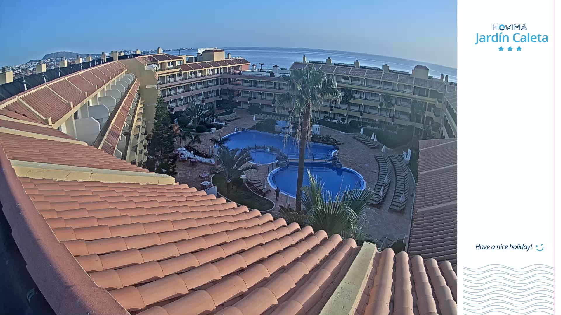 Hovima Jardín Caleta Hotel Skyline Live Cam , Adeje -  santa Cruz de Tenerife, Canary Islands, Spain
