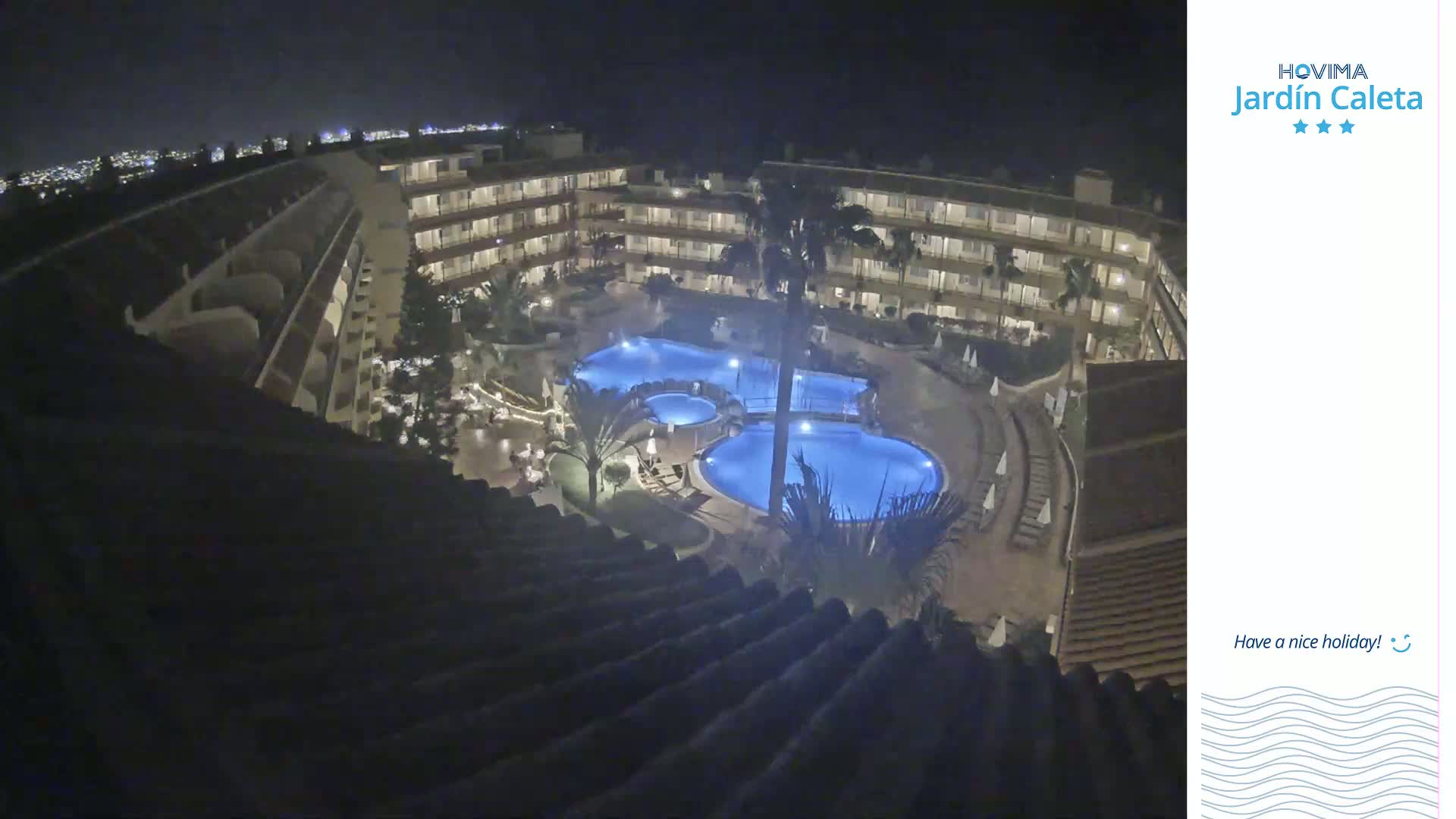 Hovima Jardín Caleta Hotel Skyline Live Cam , Adeje -  santa Cruz de Tenerife, Canary Islands, Spain