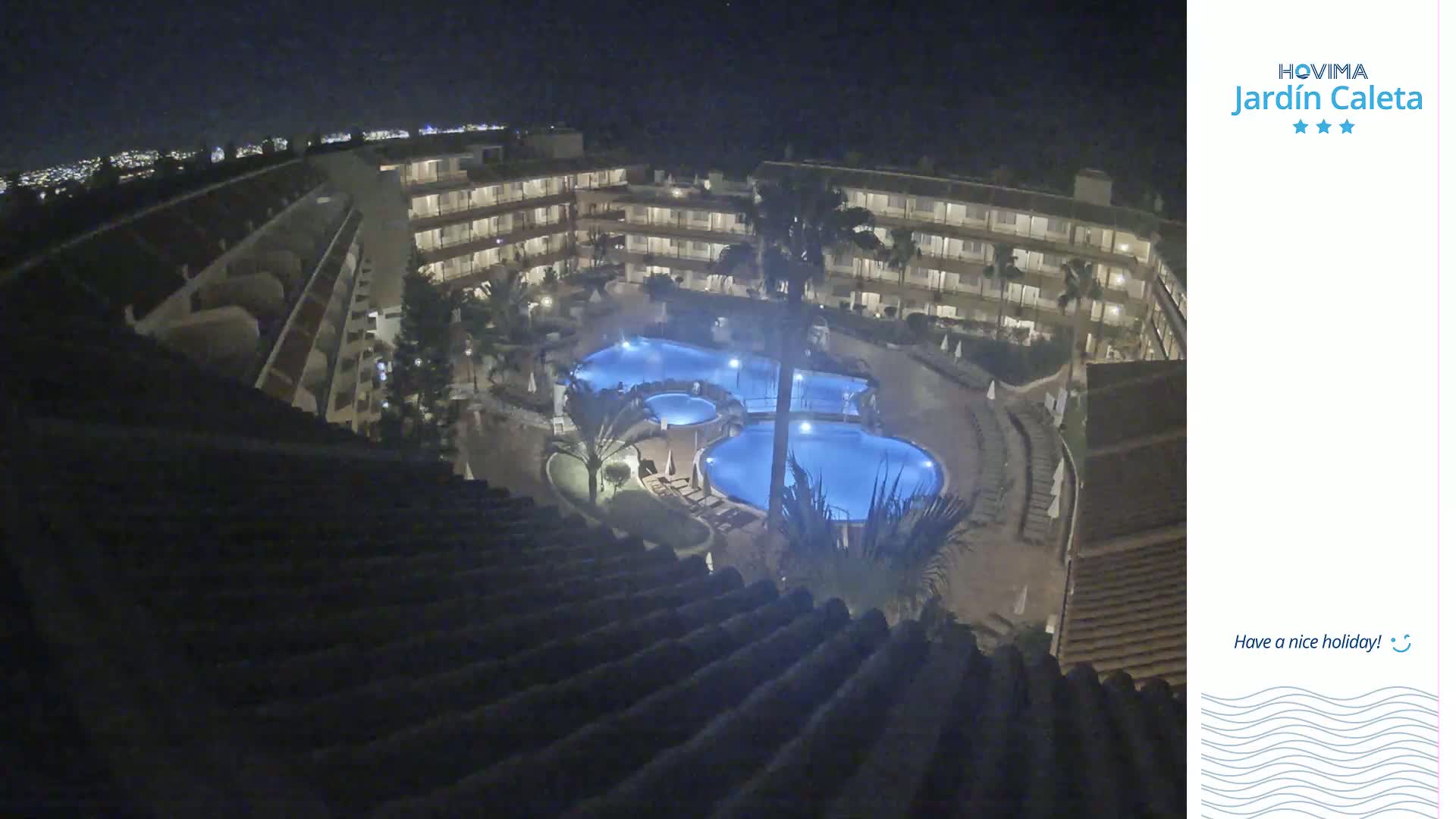 Hovima Jardín Caleta Hotel Skyline Live Cam , Adeje -  santa Cruz de Tenerife, Canary Islands, Spain