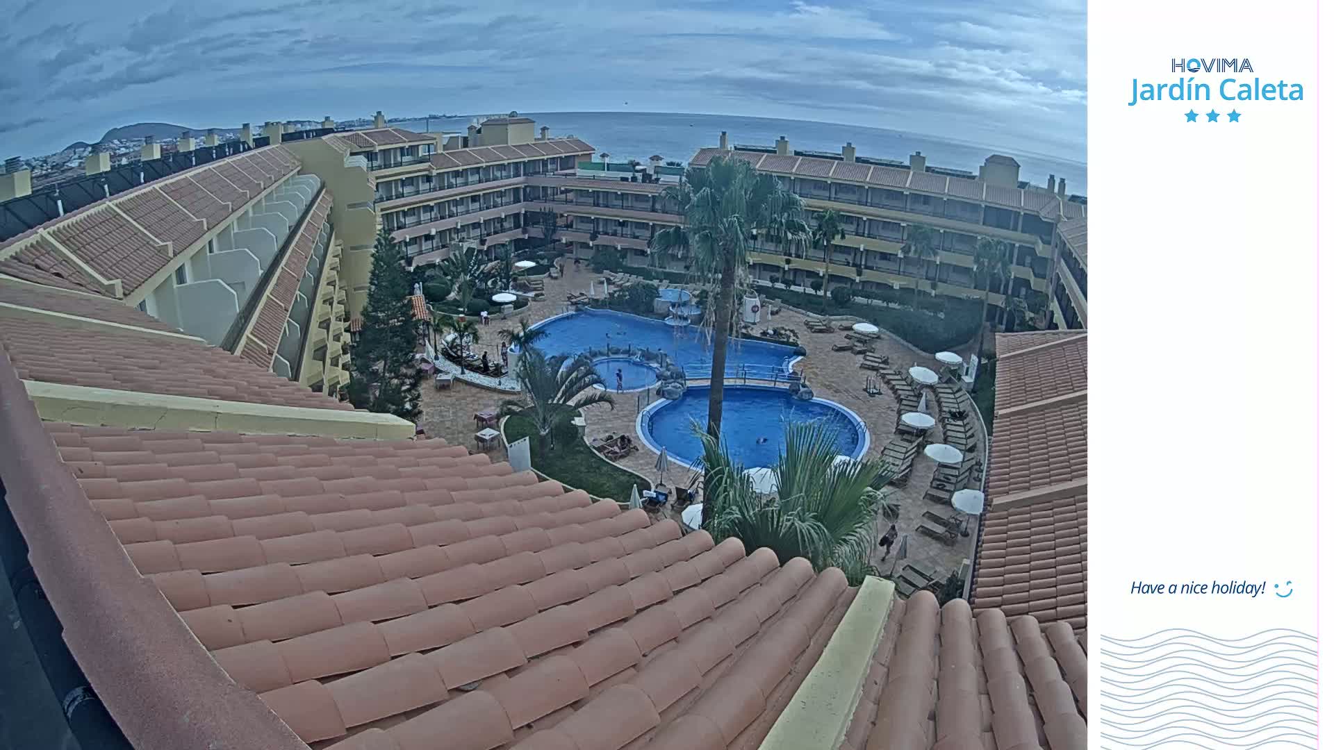 Hovima Jardín Caleta Hotel Skyline Live Cam , Adeje -  santa Cruz de Tenerife, Canary Islands, Spain