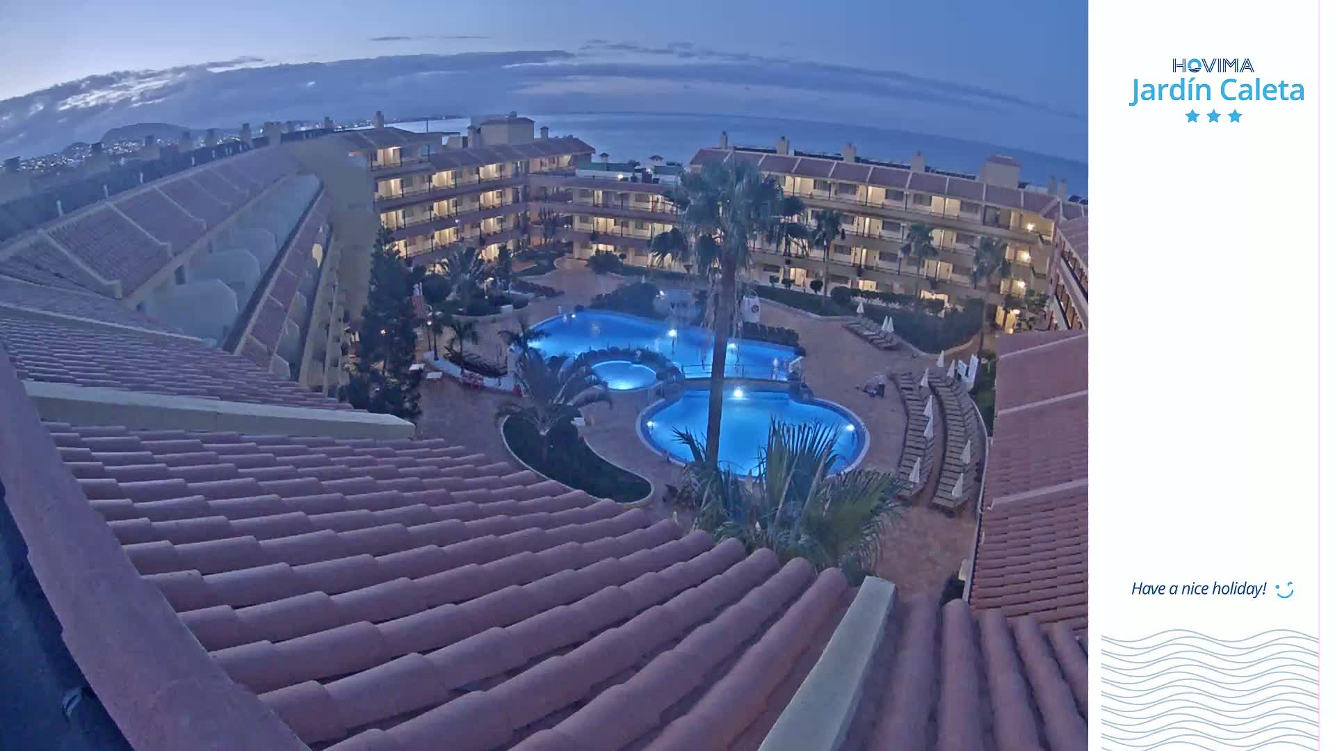 Hovima Jardín Caleta Hotel Skyline Live Cam , Adeje -  santa Cruz de Tenerife, Canary Islands, Spain