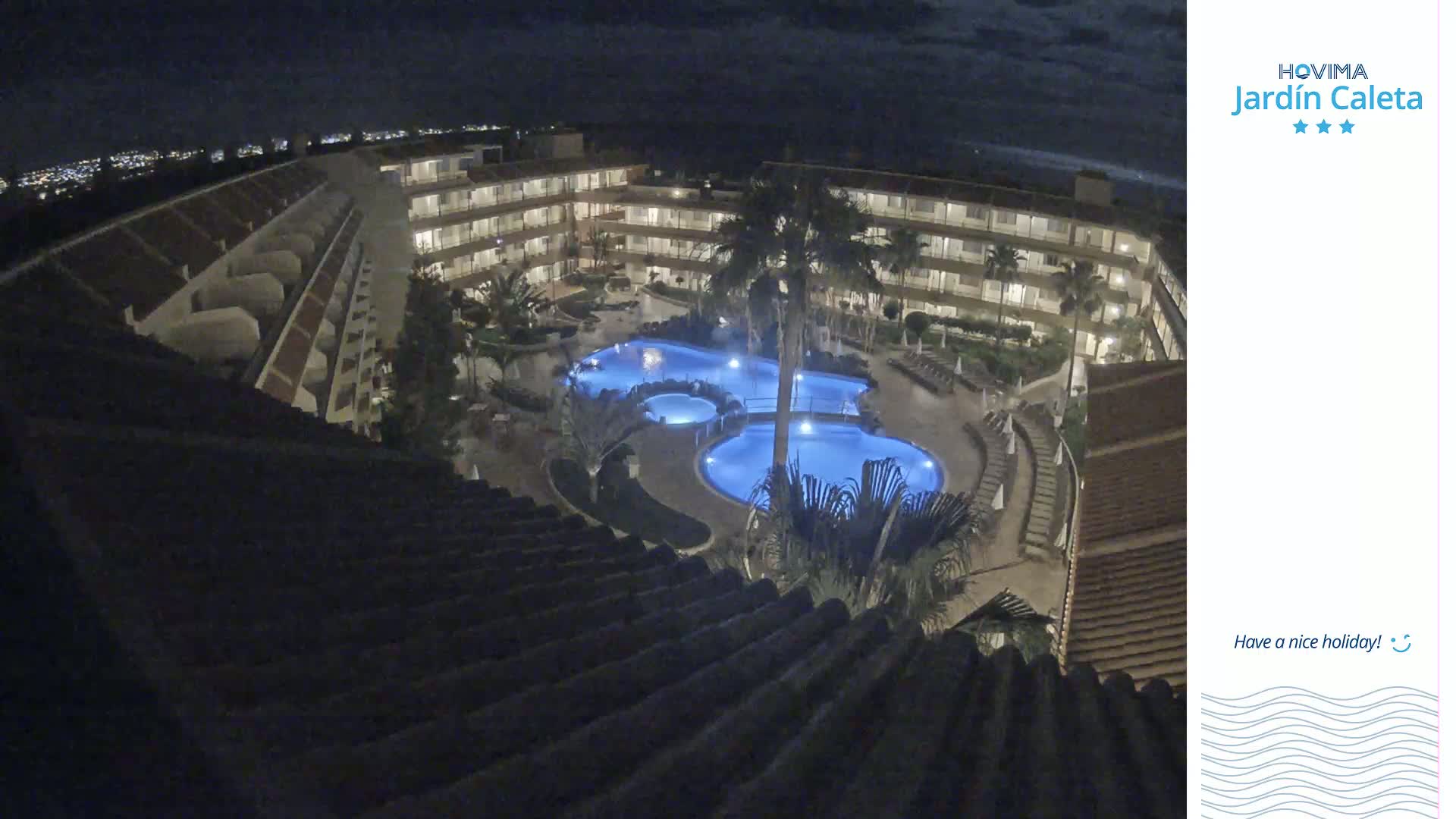 Hovima Jardín Caleta Hotel Skyline Live Cam , Adeje -  santa Cruz de Tenerife, Canary Islands, Spain