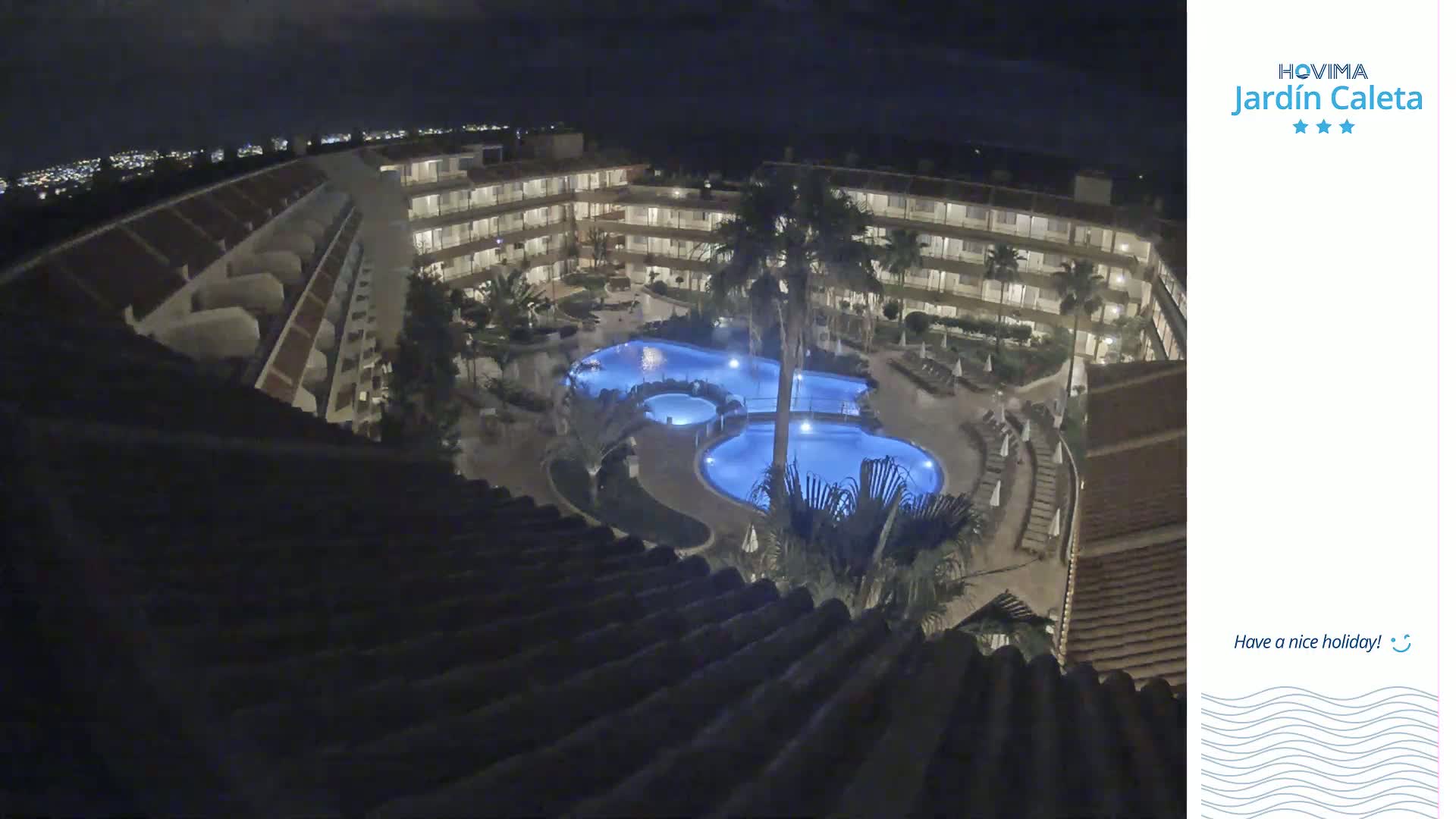 Hovima Jardín Caleta Hotel Skyline Live Cam , Adeje -  santa Cruz de Tenerife, Canary Islands, Spain