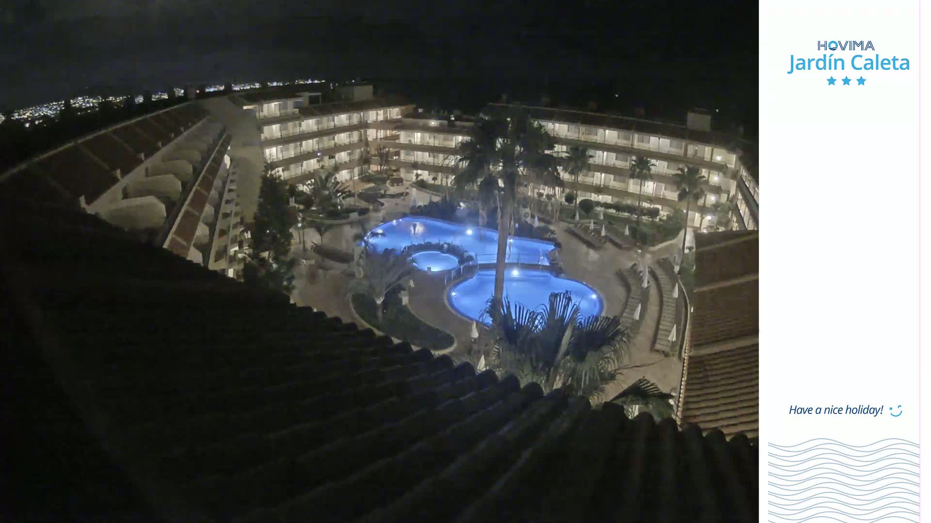 Hovima Jardín Caleta Hotel Skyline Live Cam , Adeje -  santa Cruz de Tenerife, Canary Islands, Spain