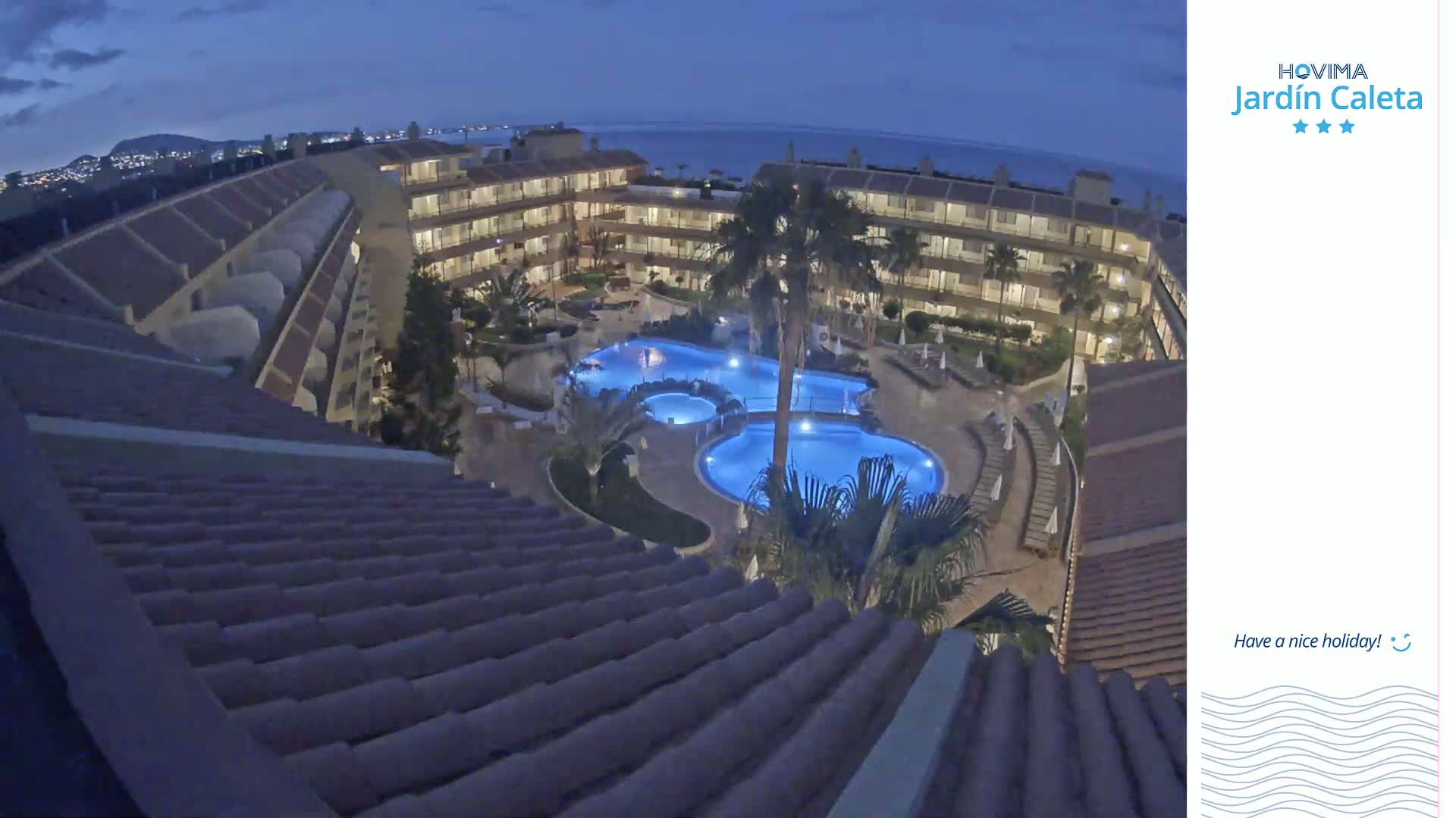Hovima Jardín Caleta Hotel Skyline Live Cam , Adeje -  santa Cruz de Tenerife, Canary Islands, Spain