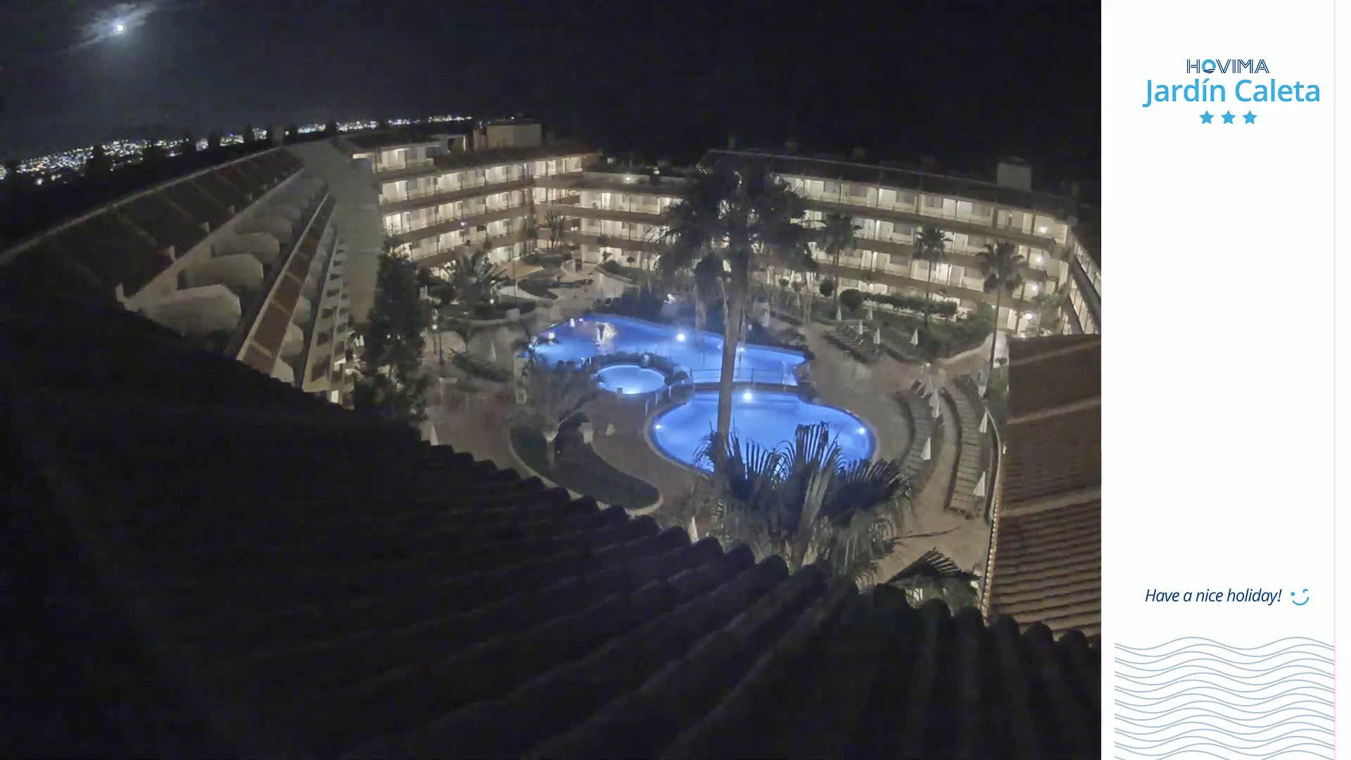 Hovima Jardín Caleta Hotel Skyline Live Cam , Adeje -  santa Cruz de Tenerife, Canary Islands, Spain