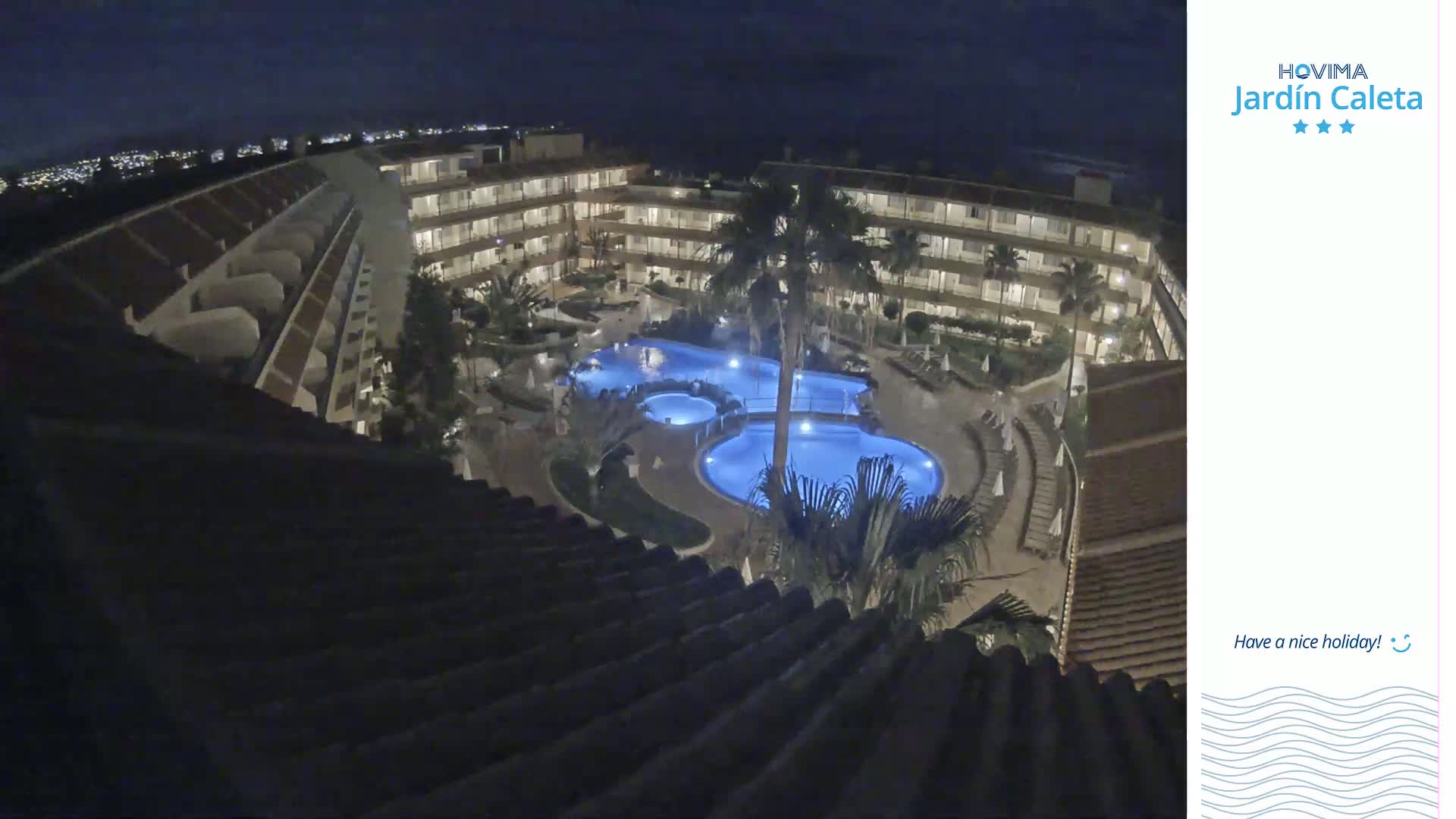 Hovima Jardín Caleta Hotel Skyline Live Cam , Adeje -  santa Cruz de Tenerife, Canary Islands, Spain