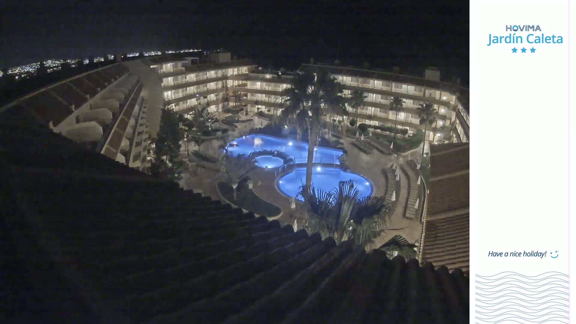 Hovima Jardín Caleta Hotel Skyline Live Cam , Adeje -  santa Cruz de Tenerife, Canary Islands, Spain