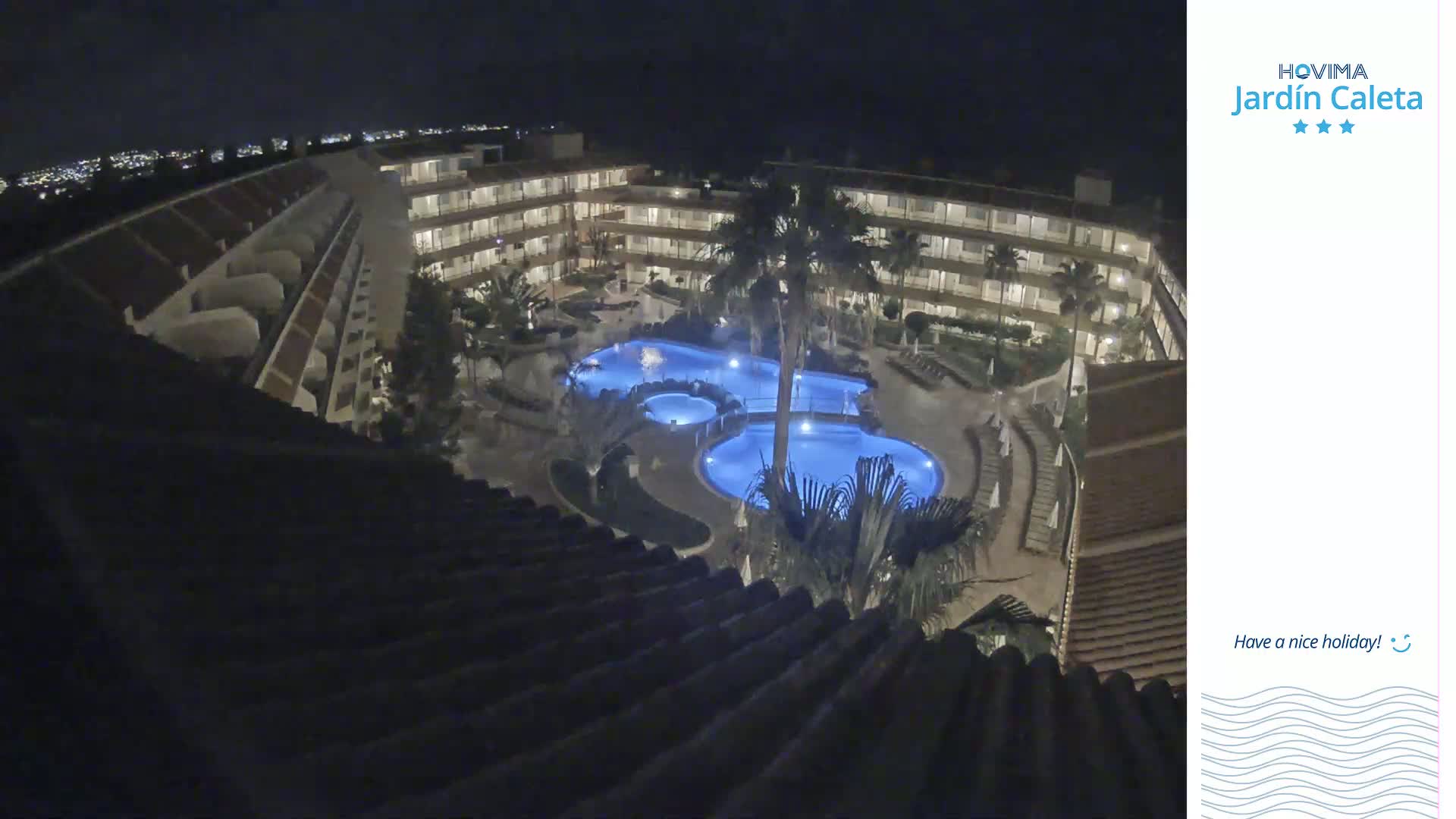 Hovima Jardín Caleta Hotel Skyline Live Cam , Adeje -  santa Cruz de Tenerife, Canary Islands, Spain