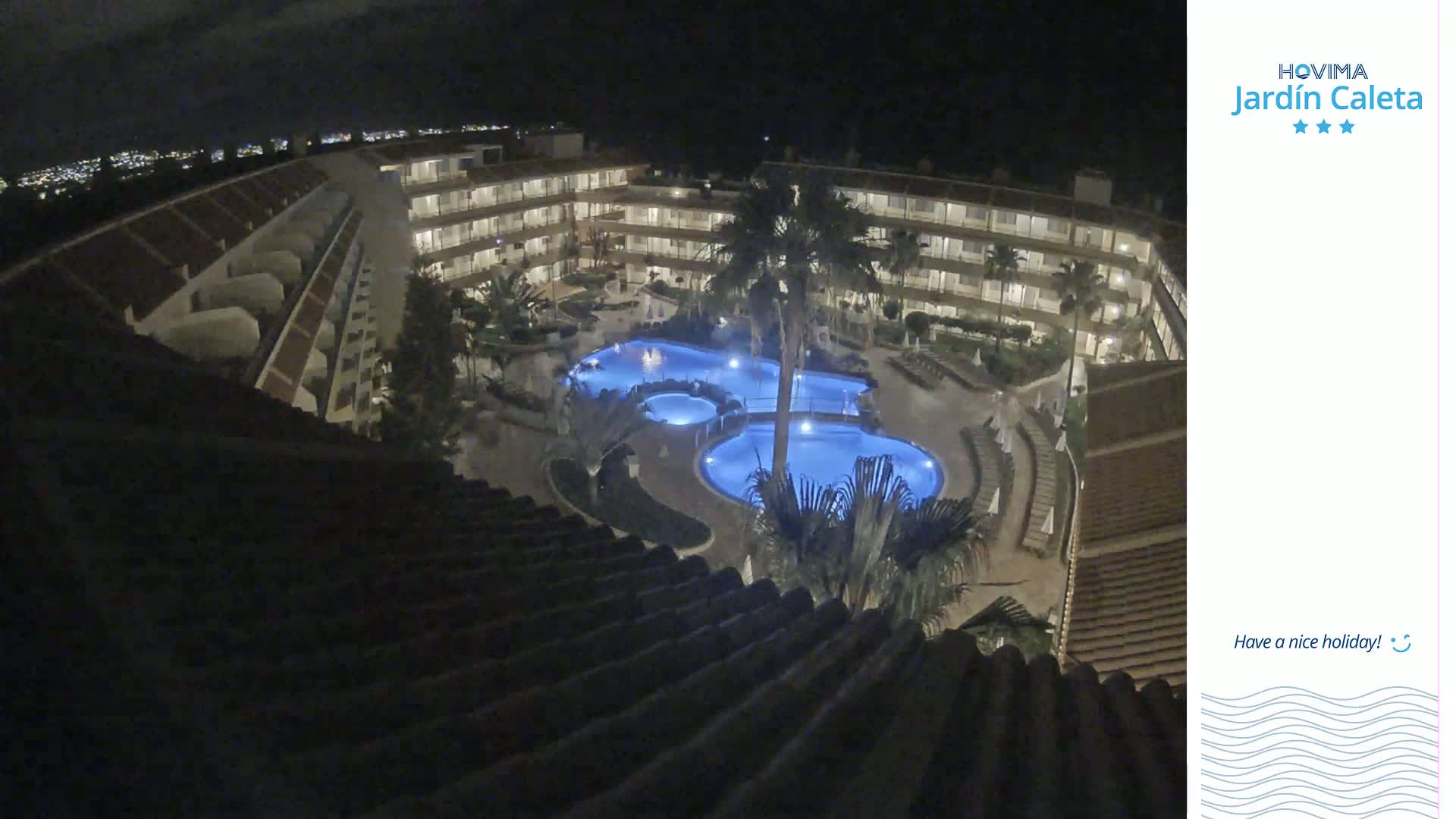 Hovima Jardín Caleta Hotel Skyline Live Cam , Adeje -  santa Cruz de Tenerife, Canary Islands, Spain