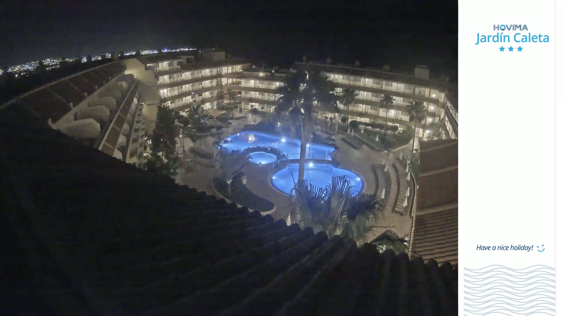 Hovima Jardín Caleta Hotel Skyline Live Cam , Adeje -  santa Cruz de Tenerife, Canary Islands, Spain