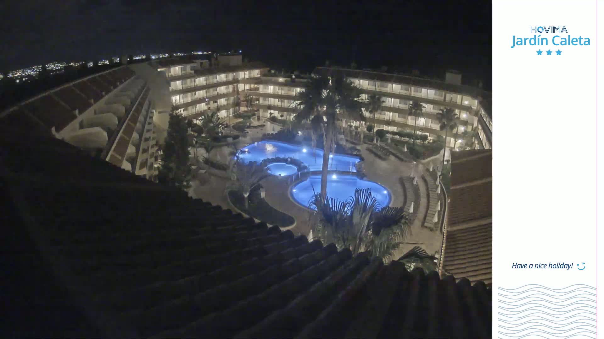 Hovima Jardín Caleta Hotel Skyline Live Cam , Adeje -  santa Cruz de Tenerife, Canary Islands, Spain