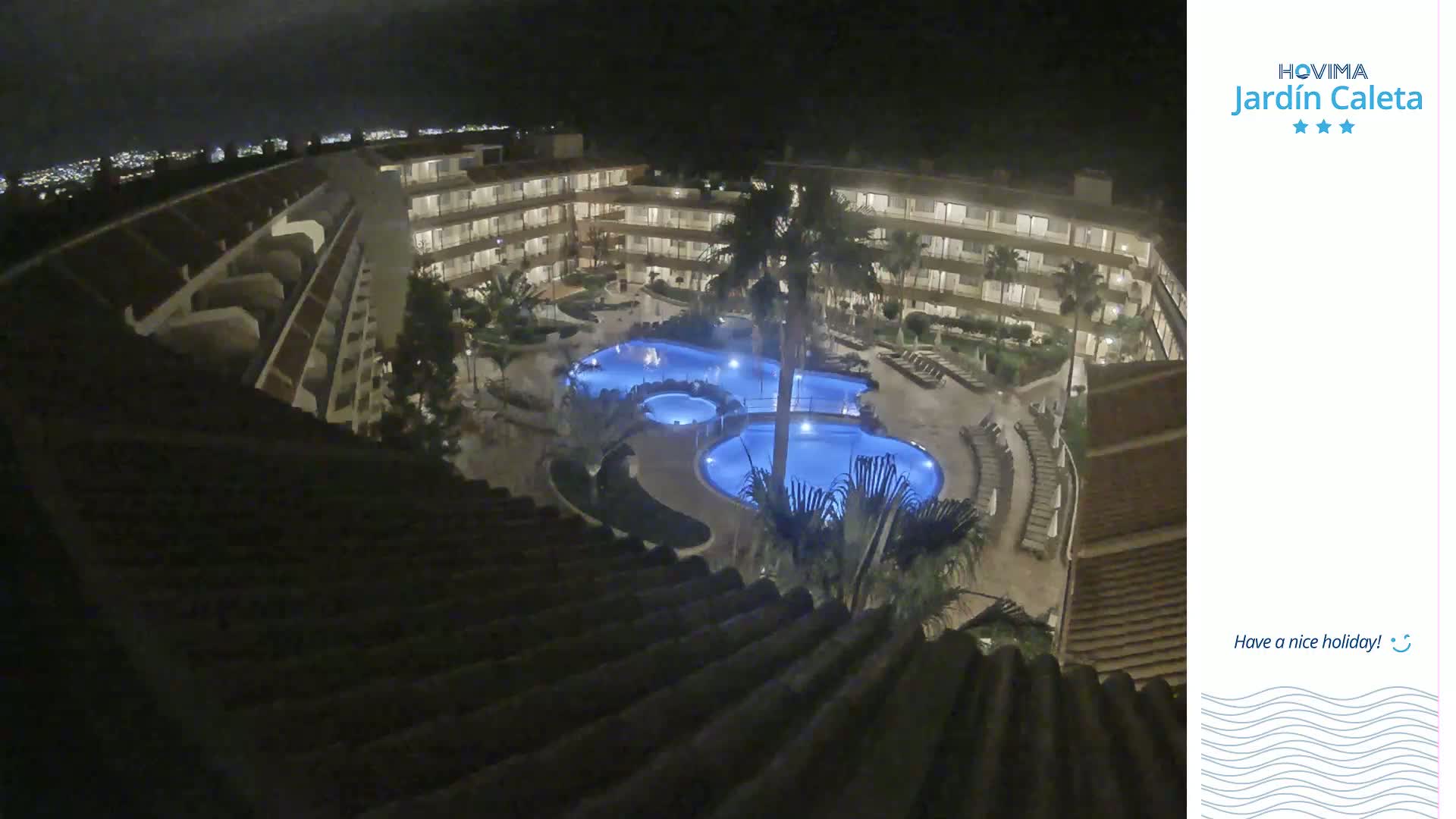 Hovima Jardín Caleta Hotel Skyline Live Cam , Adeje -  santa Cruz de Tenerife, Canary Islands, Spain
