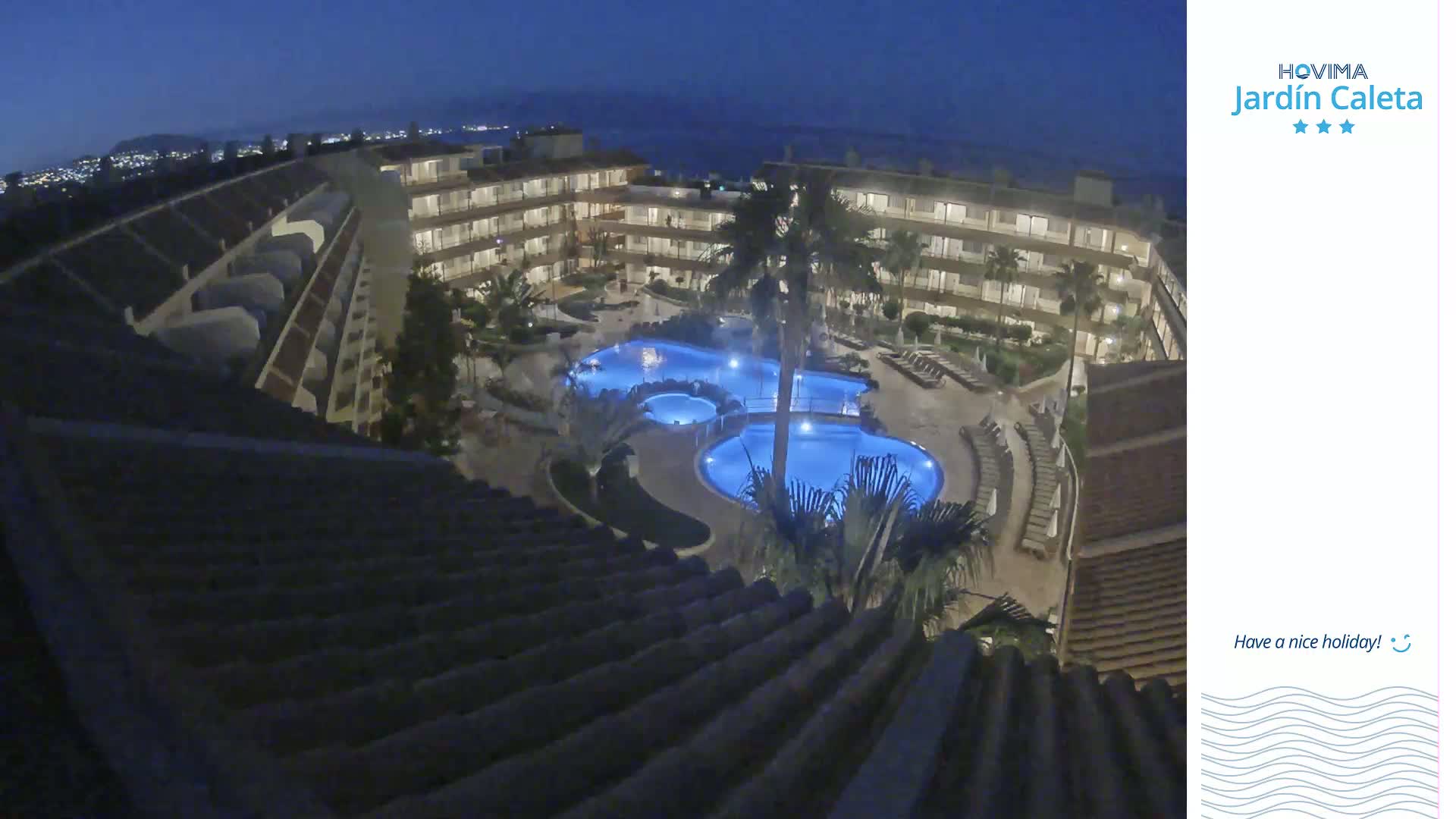 Hovima Jardín Caleta Hotel Skyline Live Cam , Adeje -  santa Cruz de Tenerife, Canary Islands, Spain