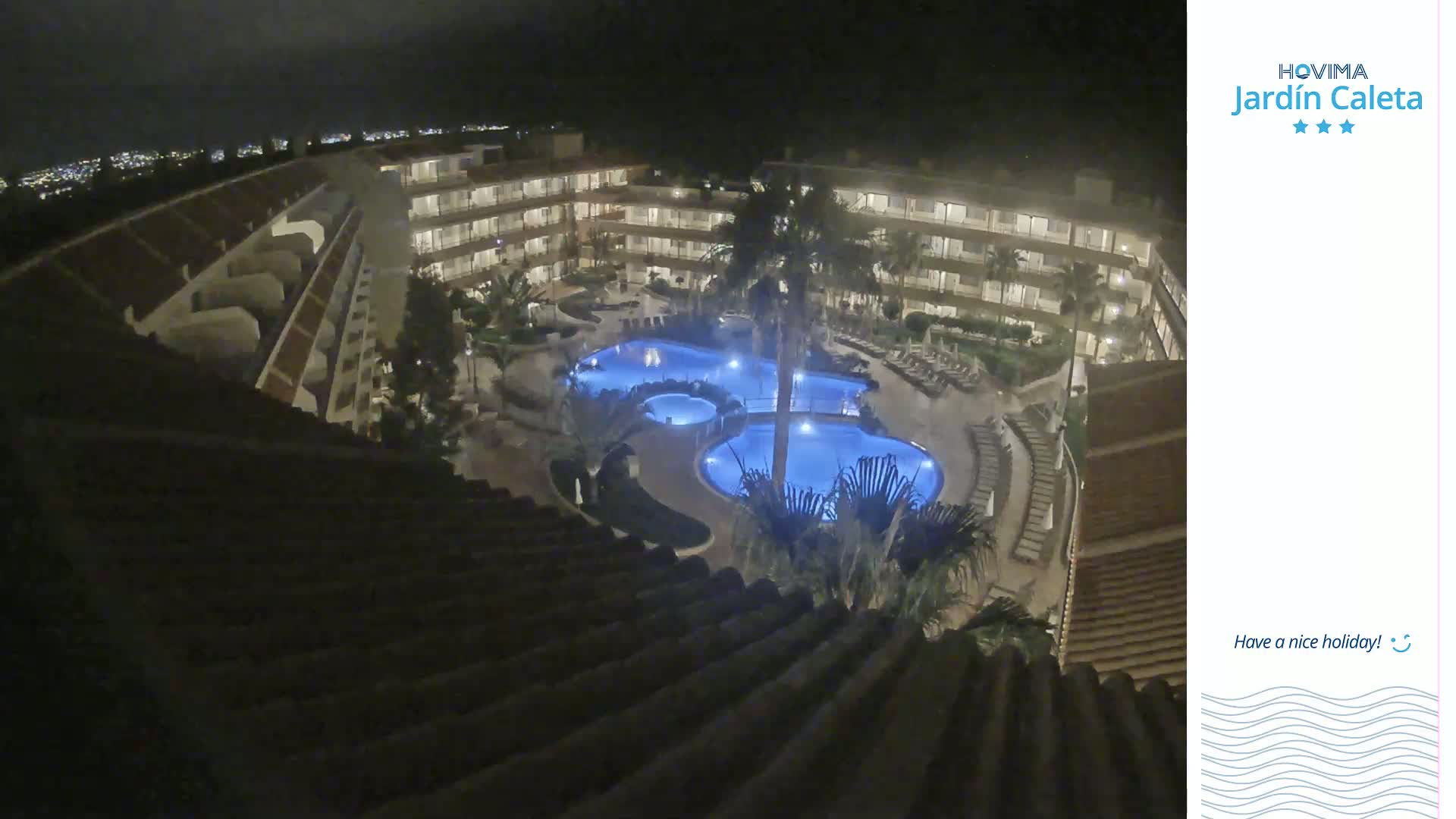 Hovima Jardín Caleta Hotel Skyline Live Cam , Adeje -  santa Cruz de Tenerife, Canary Islands, Spain