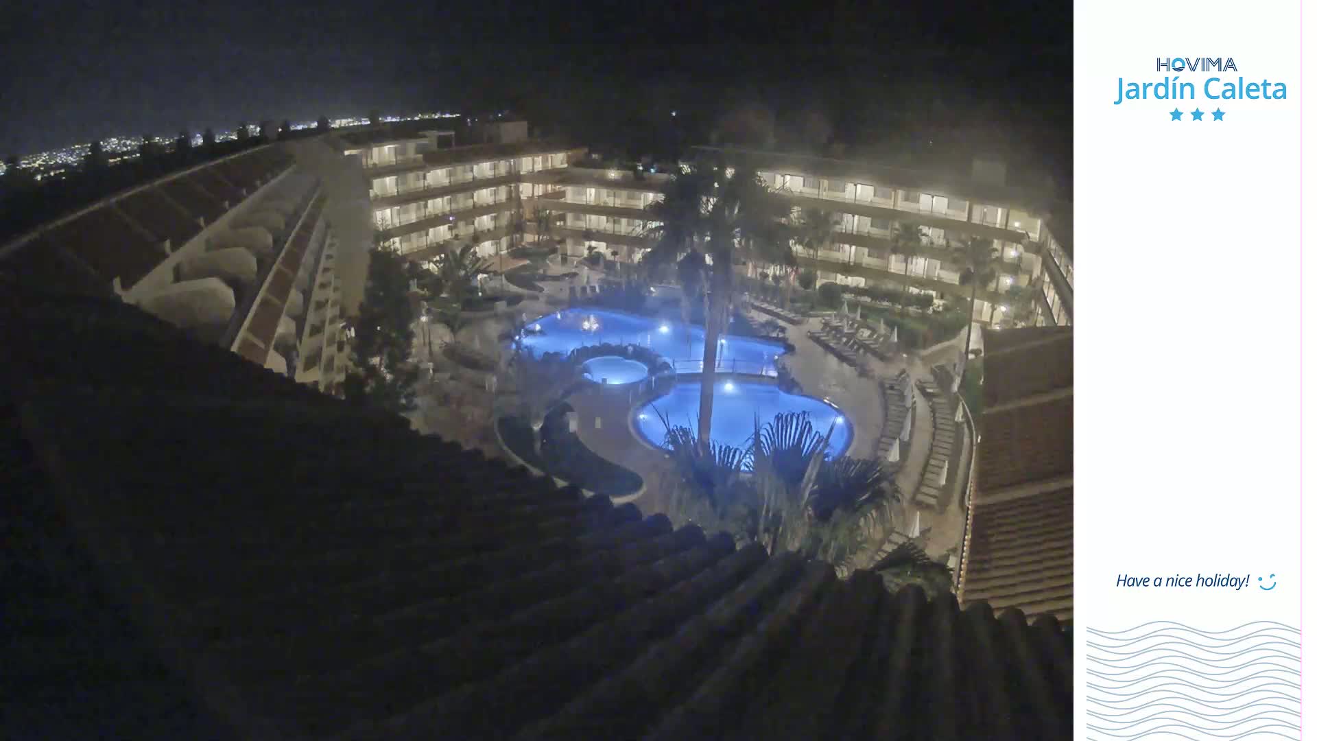 Hovima Jardín Caleta Hotel Skyline Live Cam , Adeje -  santa Cruz de Tenerife, Canary Islands, Spain