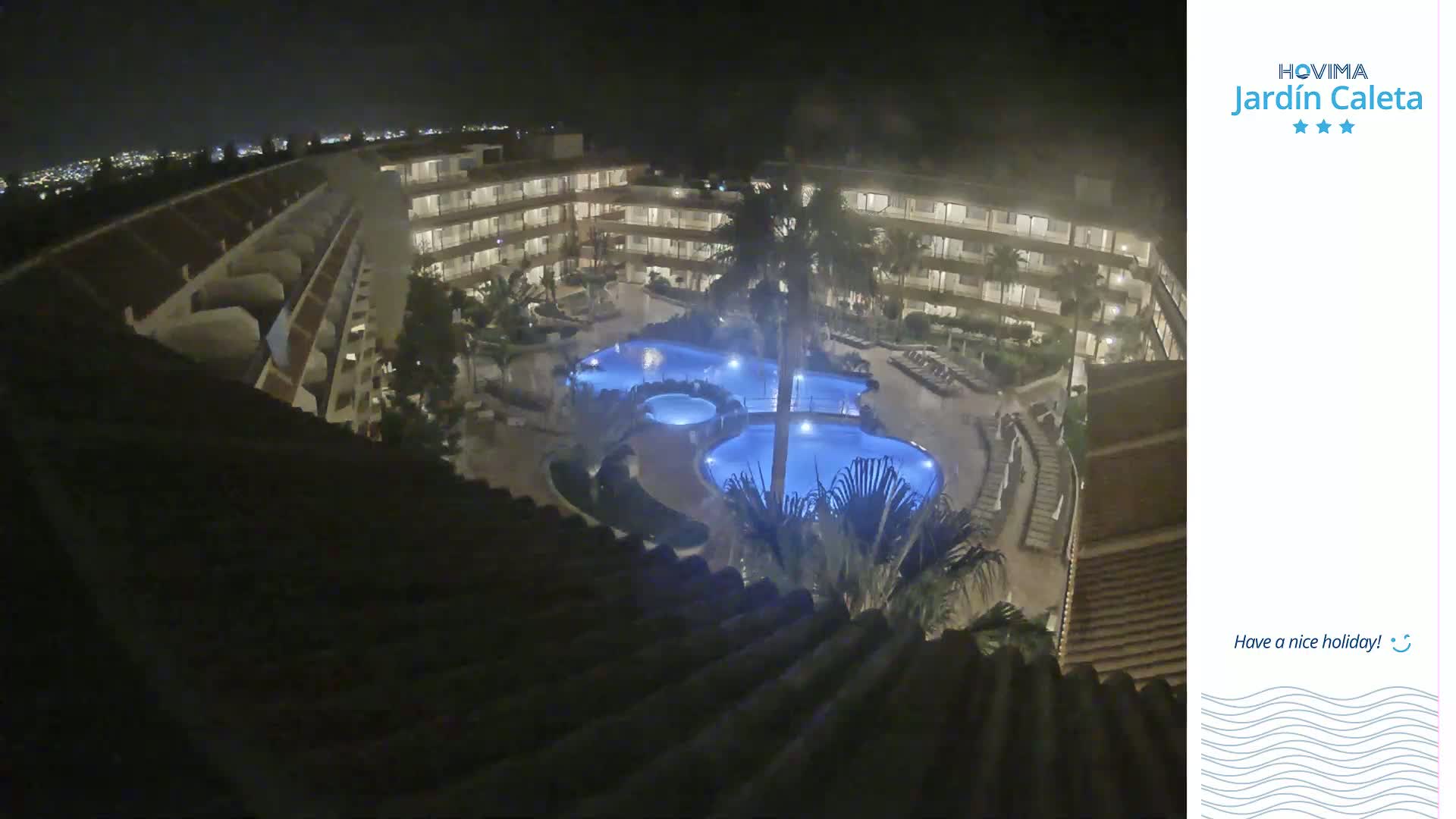 Hovima Jardín Caleta Hotel Skyline Live Cam , Adeje -  santa Cruz de Tenerife, Canary Islands, Spain
