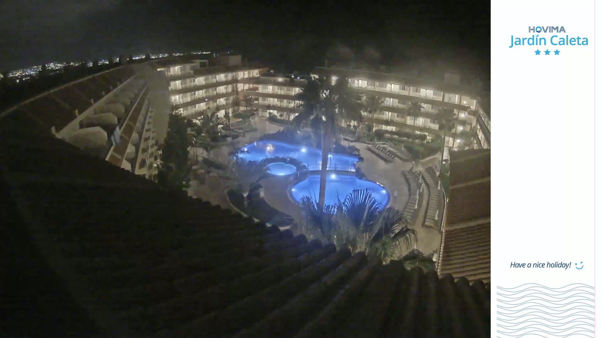 Hovima Jardín Caleta Hotel Skyline Live Cam , Adeje -  santa Cruz de Tenerife, Canary Islands, Spain