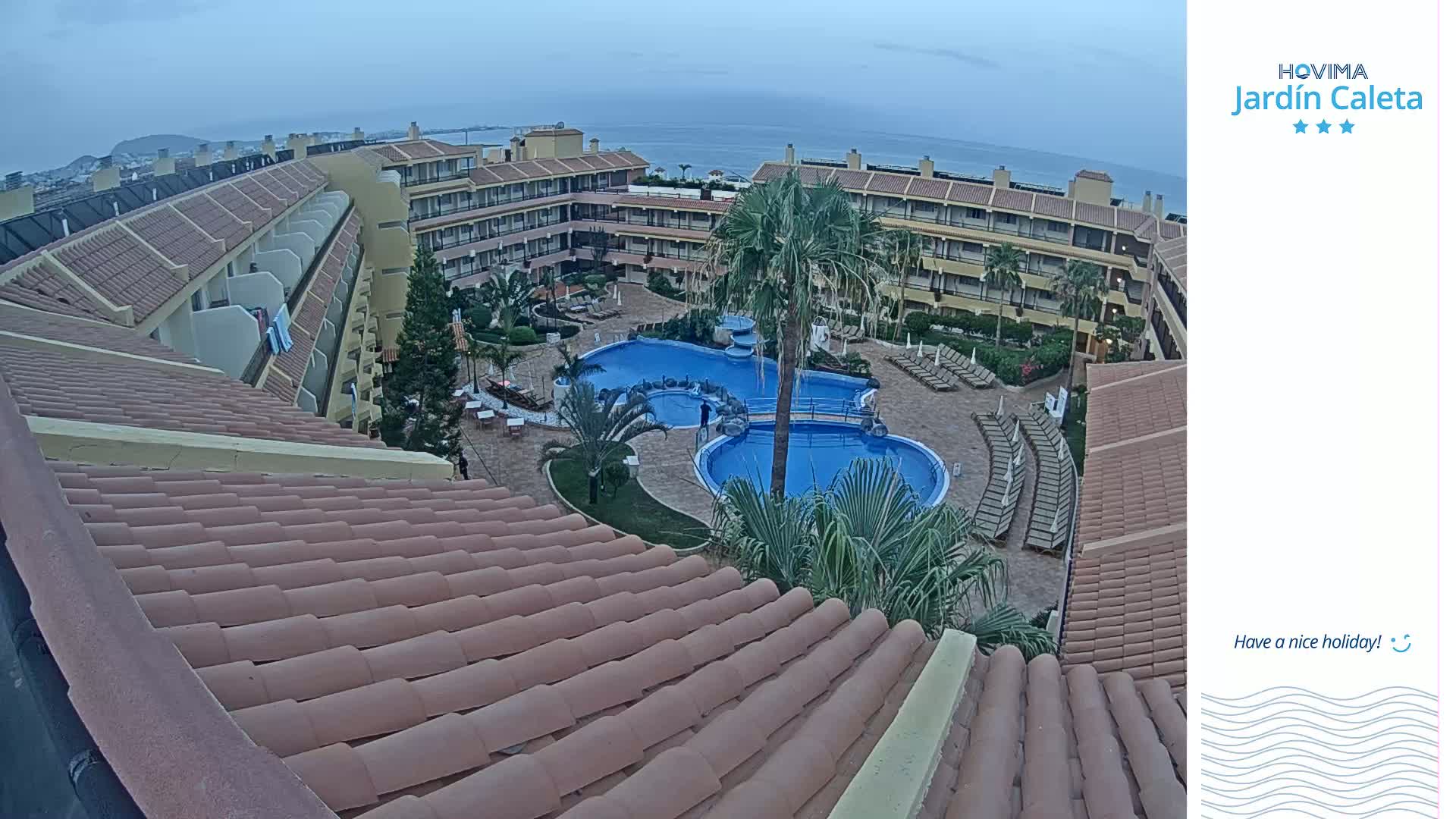Hovima Jardín Caleta Hotel Skyline Live Cam , Adeje -  santa Cruz de Tenerife, Canary Islands, Spain