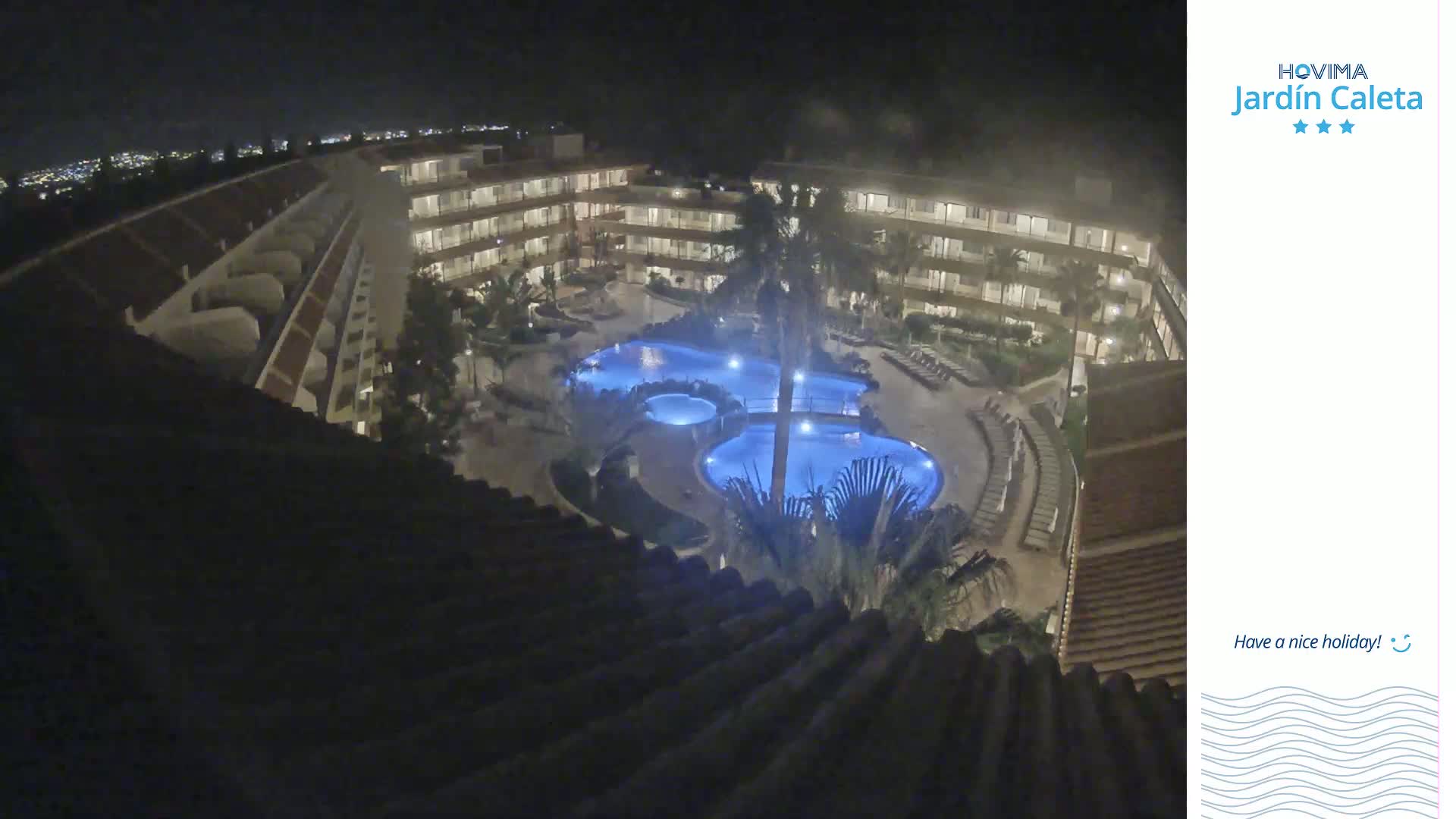 Hovima Jardín Caleta Hotel Skyline Live Cam , Adeje -  santa Cruz de Tenerife, Canary Islands, Spain