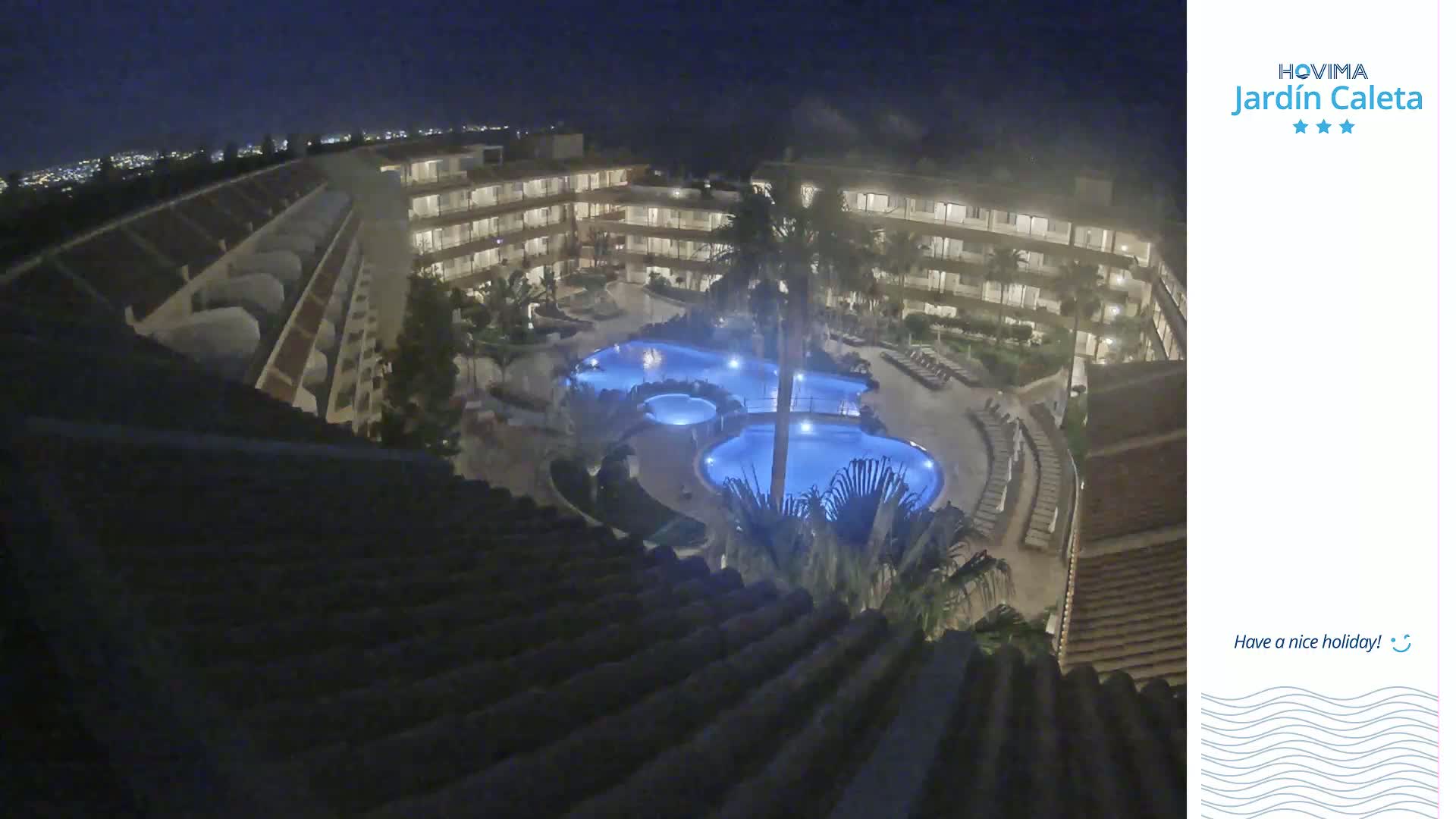 Hovima Jardín Caleta Hotel Skyline Live Cam , Adeje -  santa Cruz de Tenerife, Canary Islands, Spain